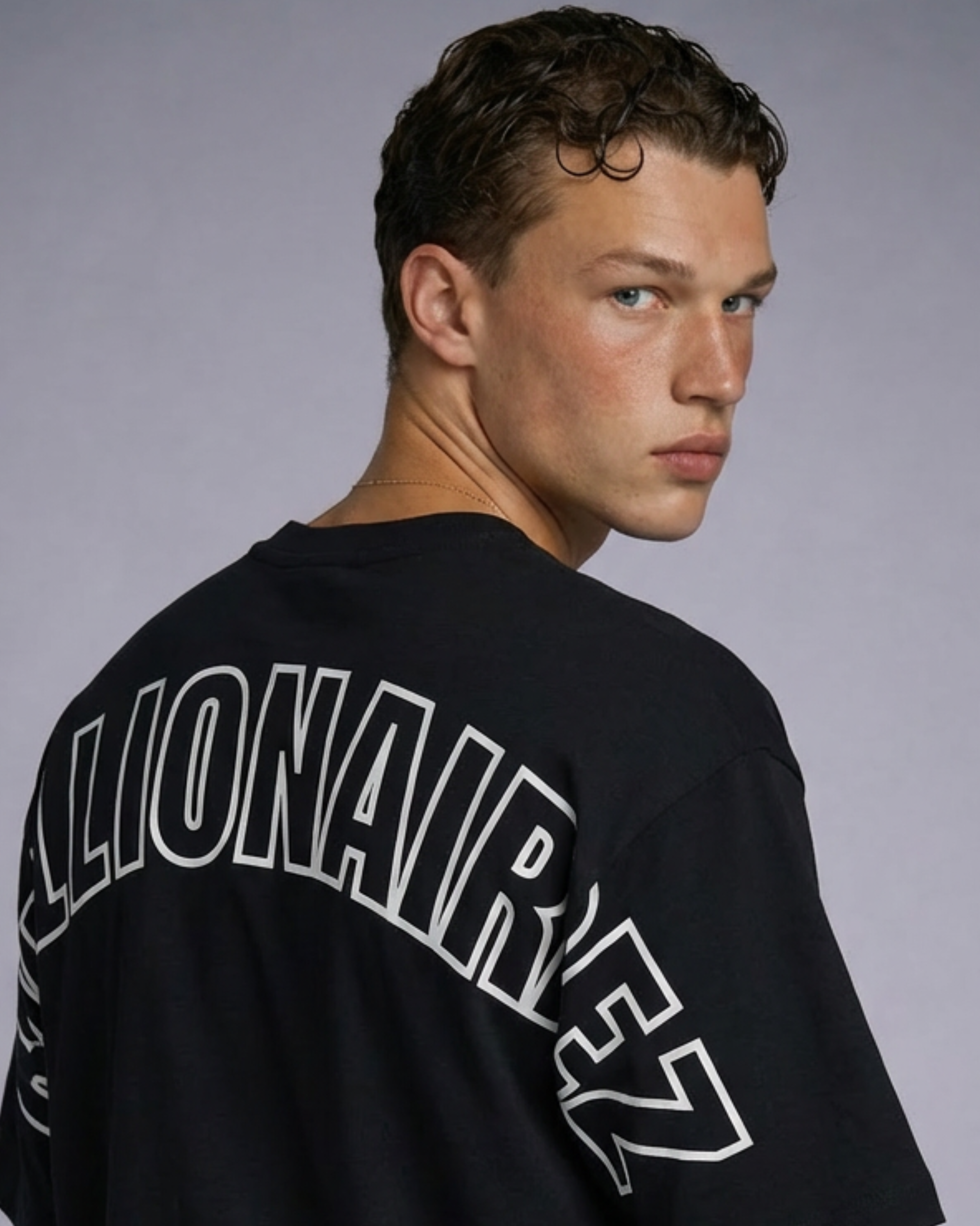 Noir Form Oversized Tee Back Emblem