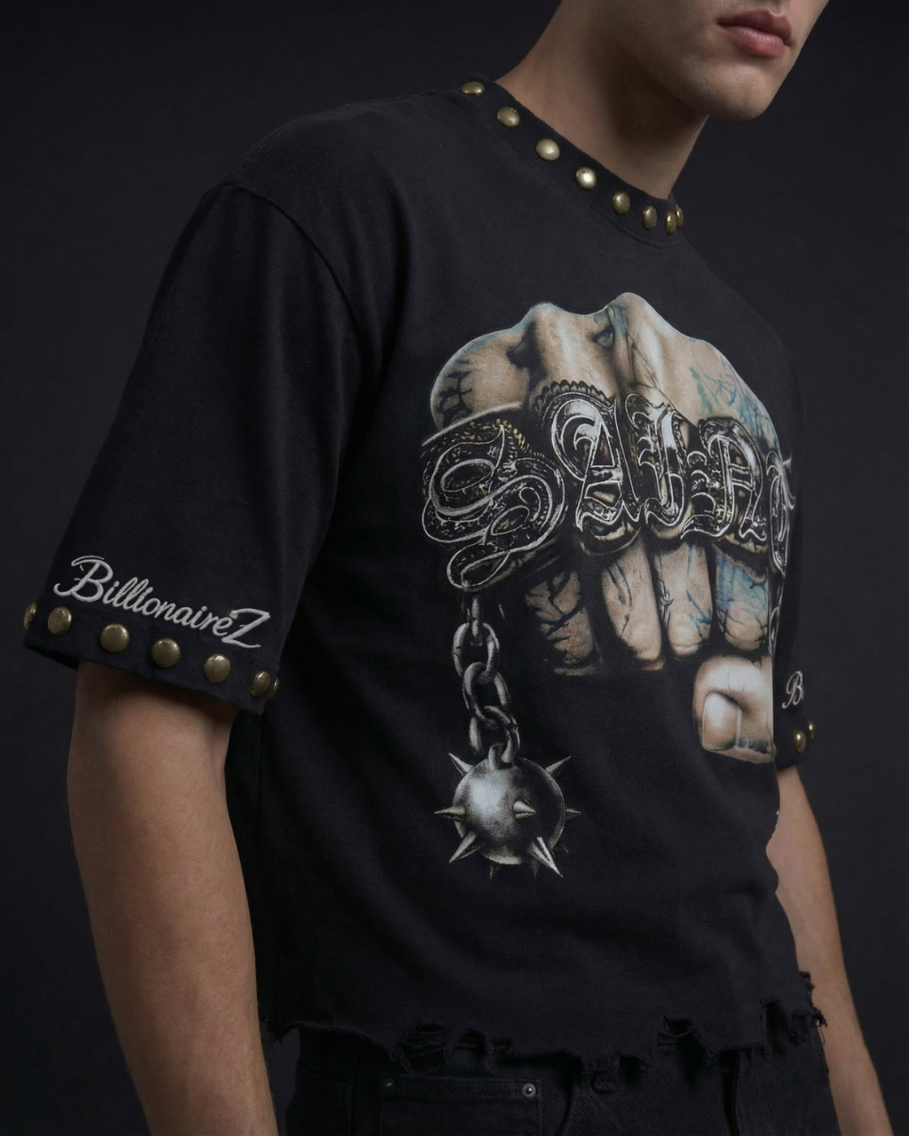 SAINT PUNISHER STUDDED TEE