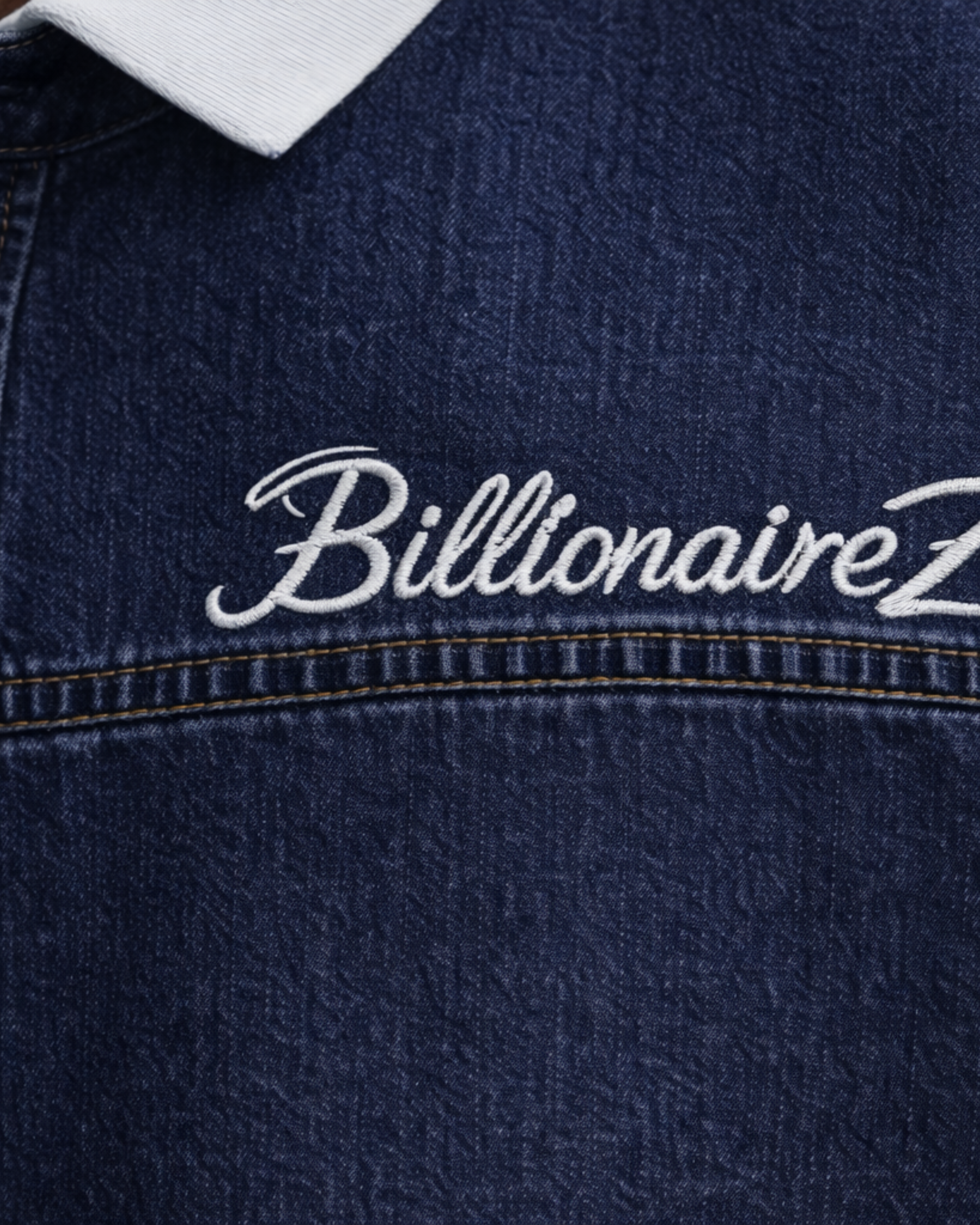 BillionaireZ Signature Denim Polo Tee