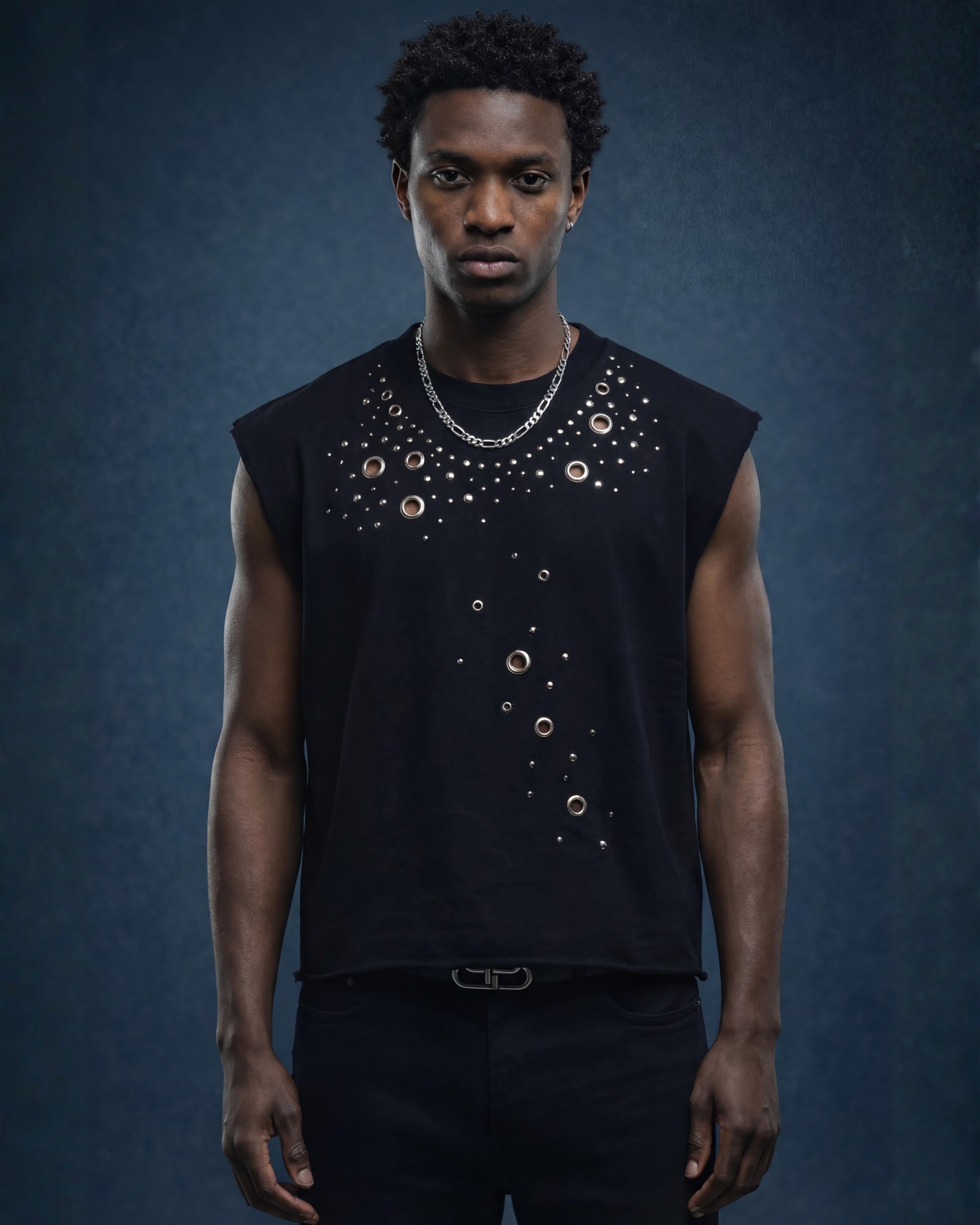 Midnight Rebel Studded Tank