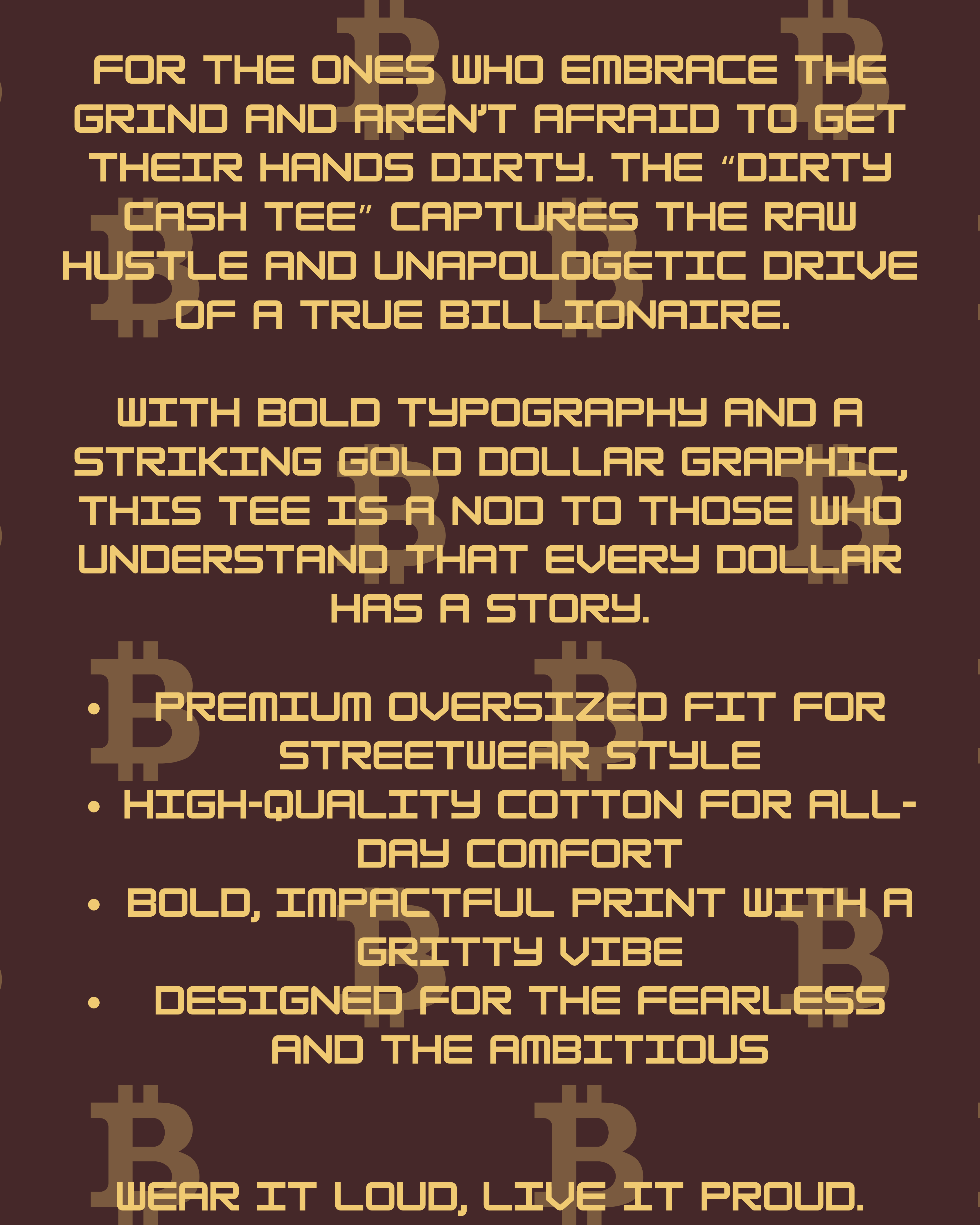 BillionaireZ Dirty Cash Oversized Tee