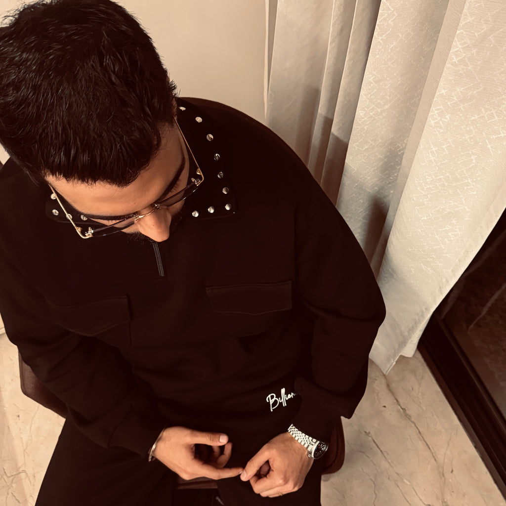 Midnight Authority Studded Coord Set