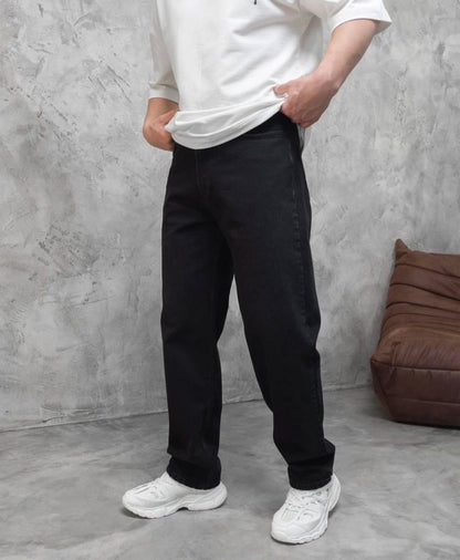 BillionaireZ Signature Relaxed-Fit Black Denim Jeans
