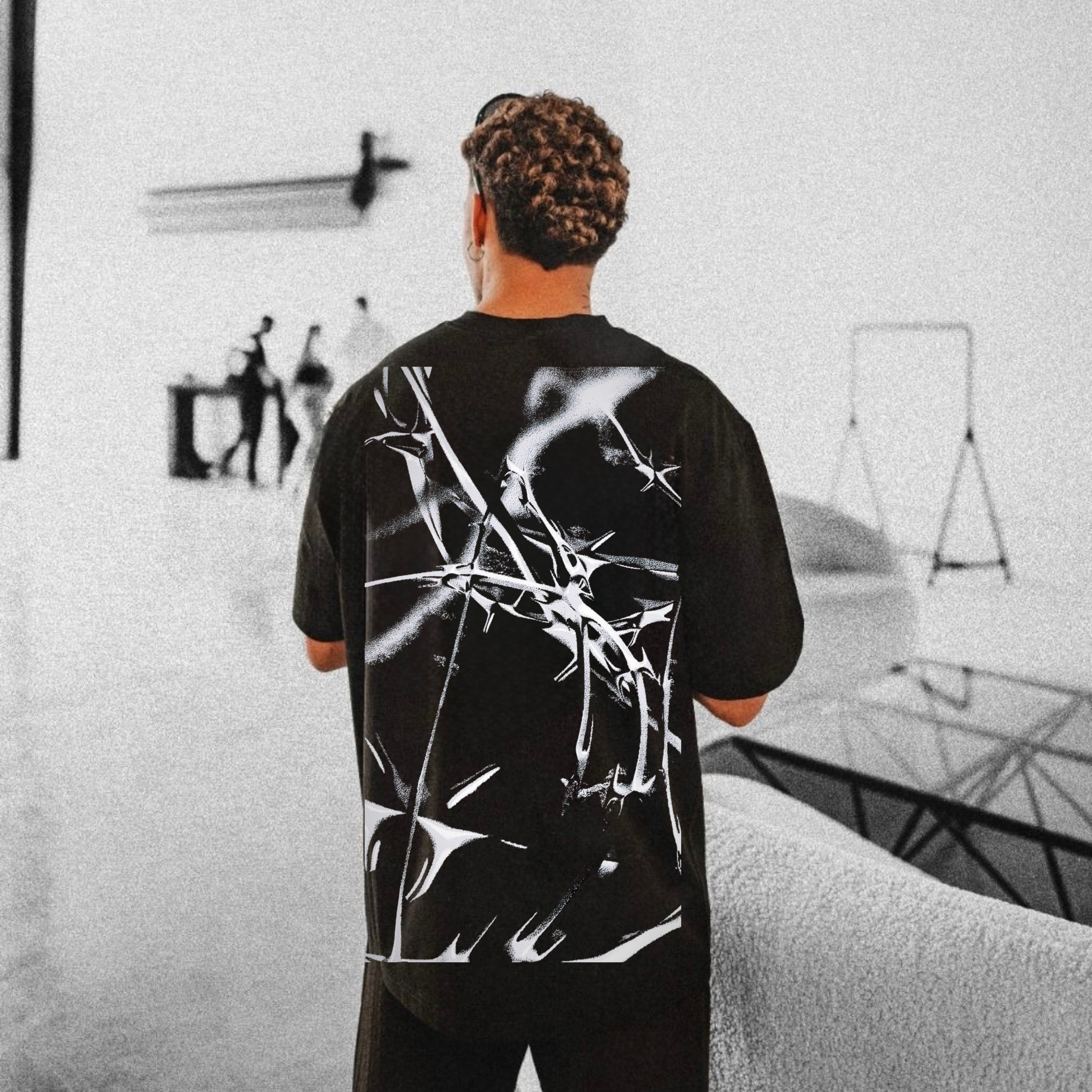 BillionaireZ “Barbed Reality” Oversized Tee