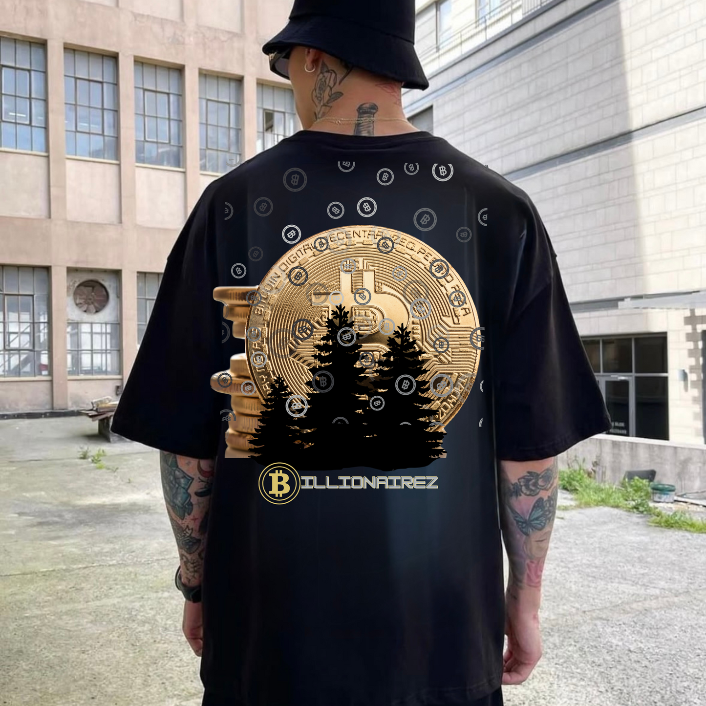 BillionaireZ Vault Edition®️ Gold Crypto Wealth Oversized T-Shirt – Limited Edition