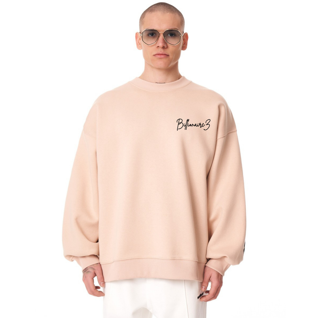 “Maybe This World is Other Planet’s Hell” Sweatshirt- Beige