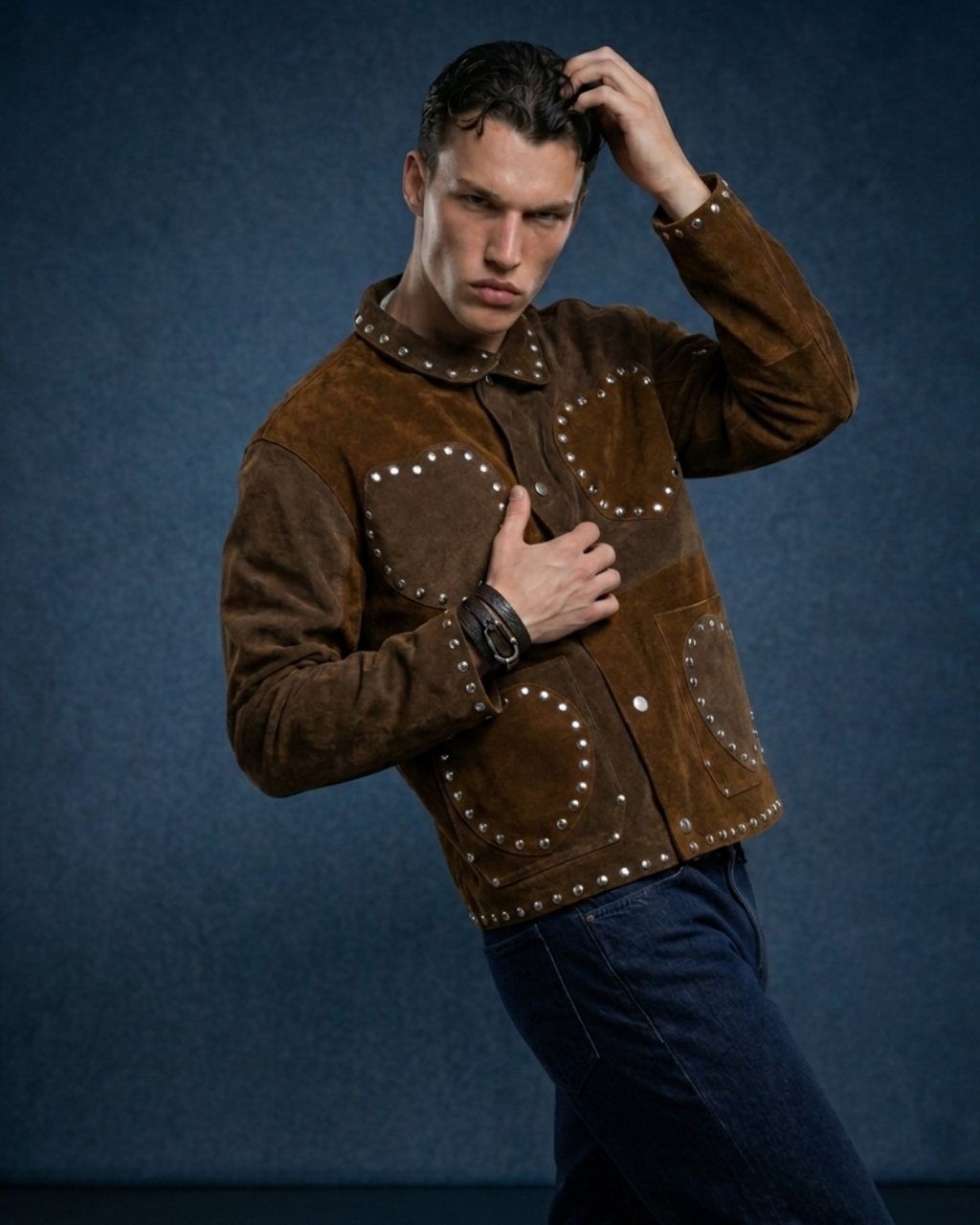 BillionaireZ Cowboy Hearts Suede Jacket