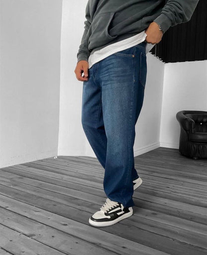 BillionaireZ Dark Blue Straight-Leg Denim Jeans