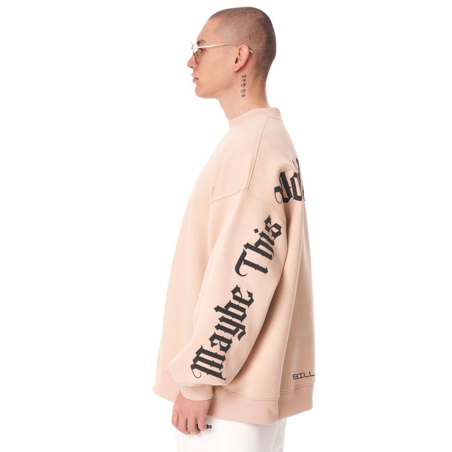 “Maybe This World is Other Planet’s Hell” Sweatshirt- Beige
