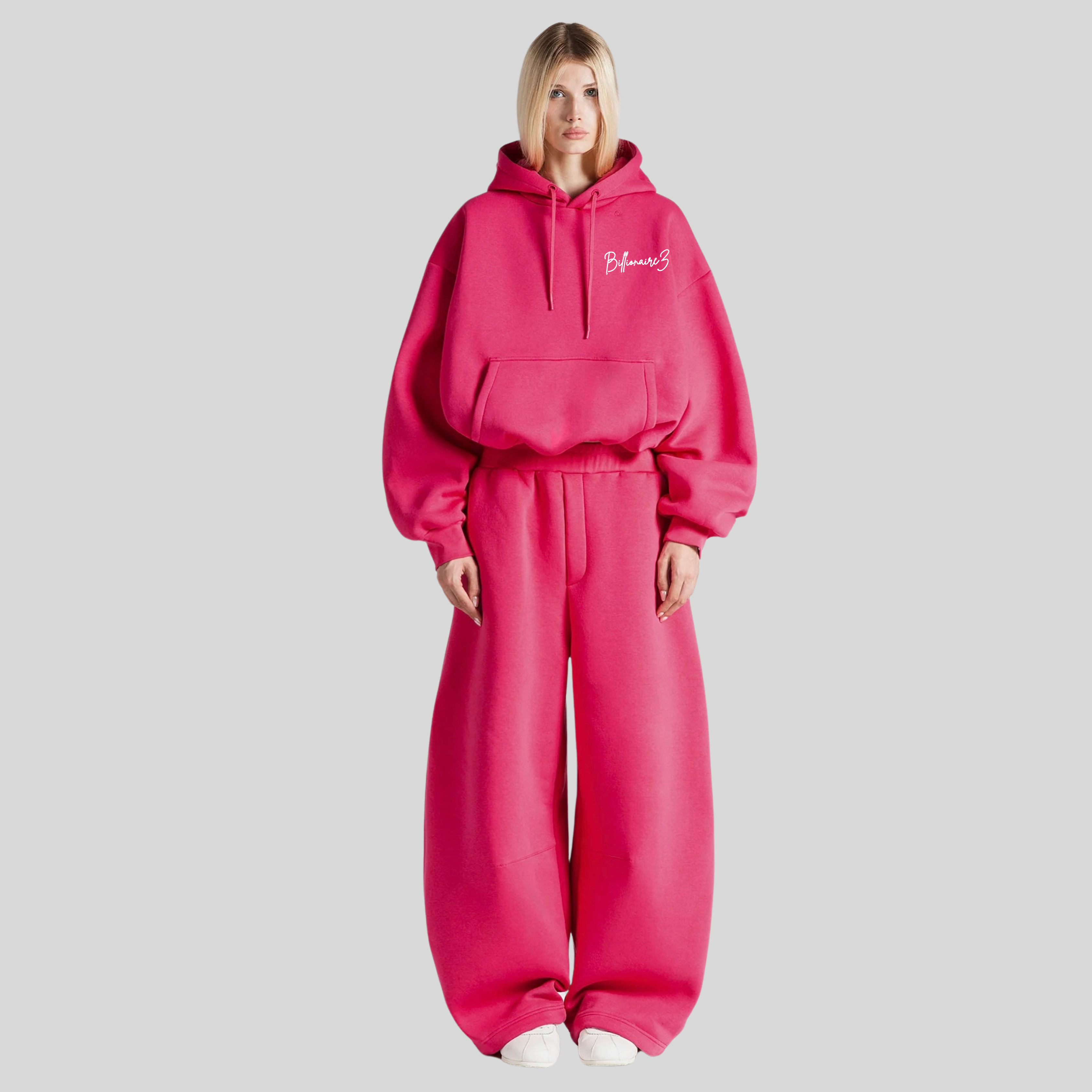 BillionaireZ® Signature Oversized Coord Set – Hot Pink