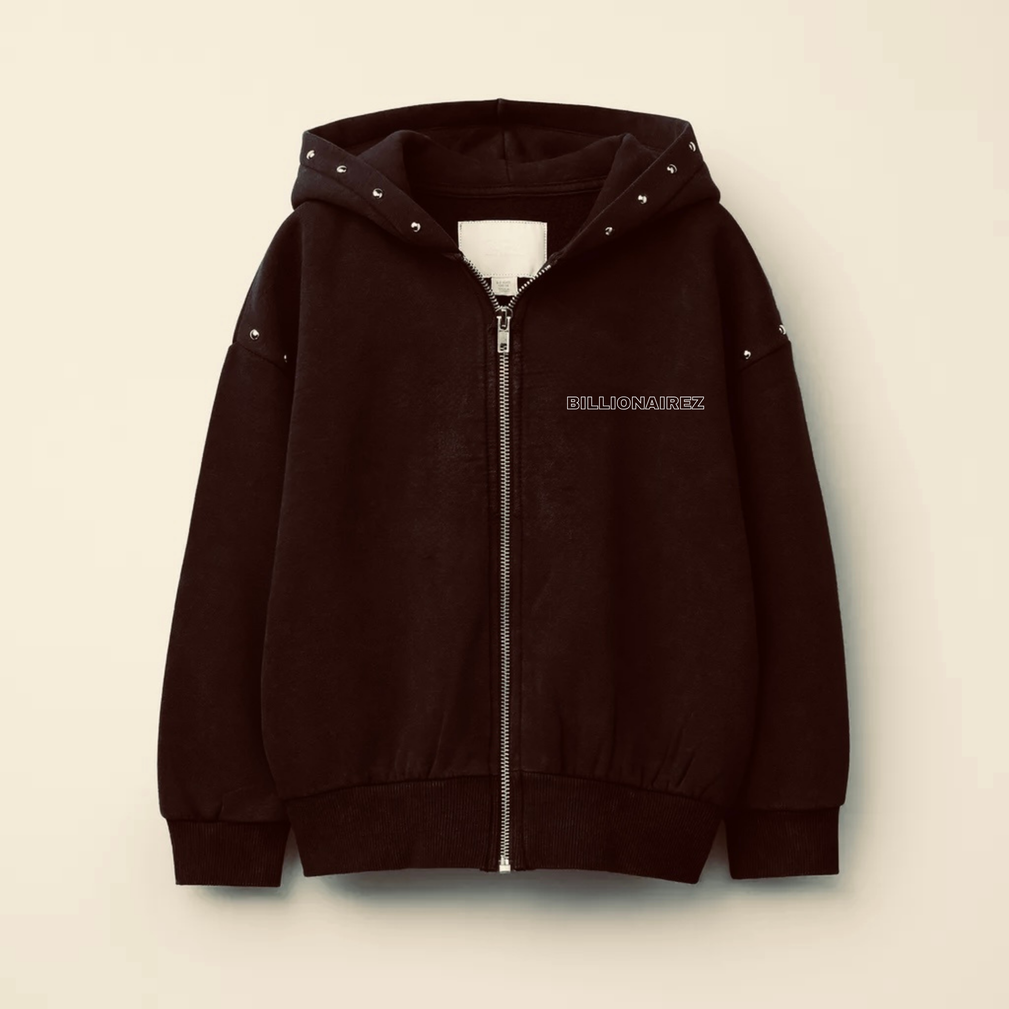 BZ Flight Mode Studded Zip Hoodie