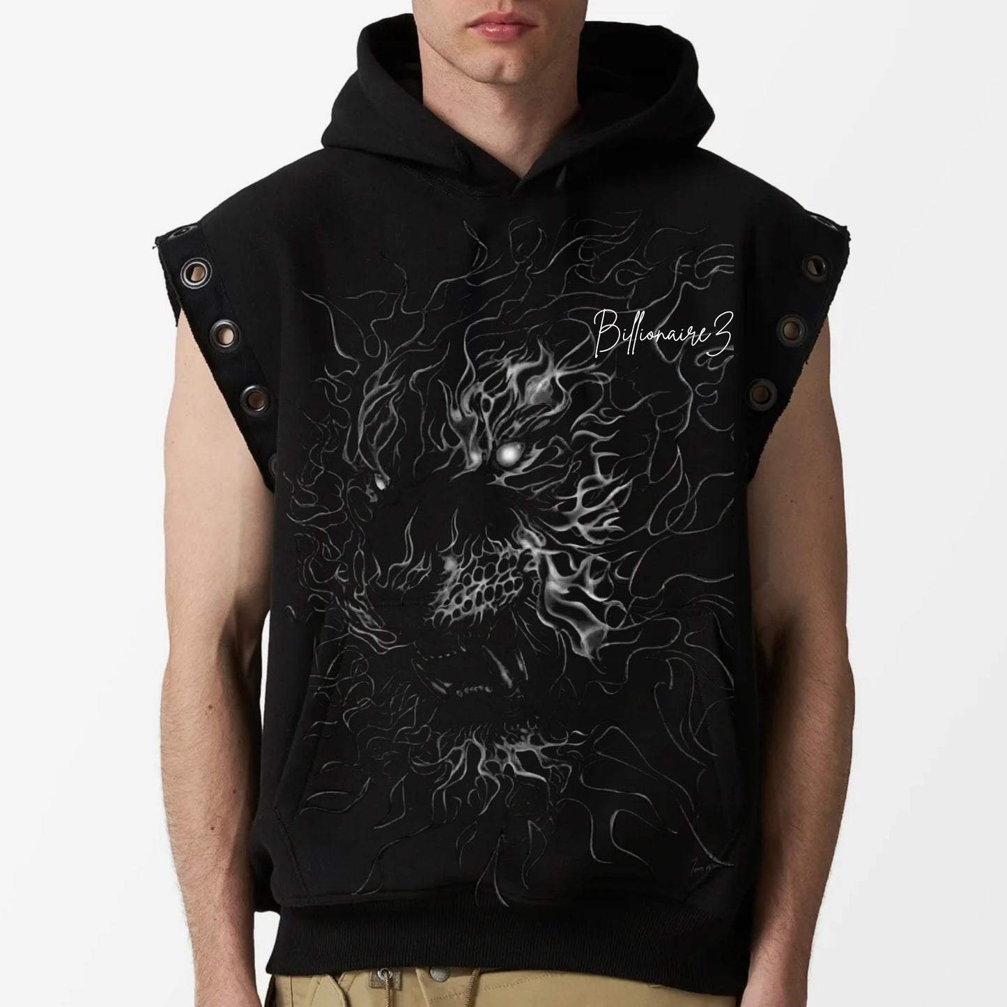 BillionaireZ “Inferno Spirit” Sleeveless Hoodie