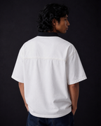 BillionaireZ Ivory Denim Polo Tee