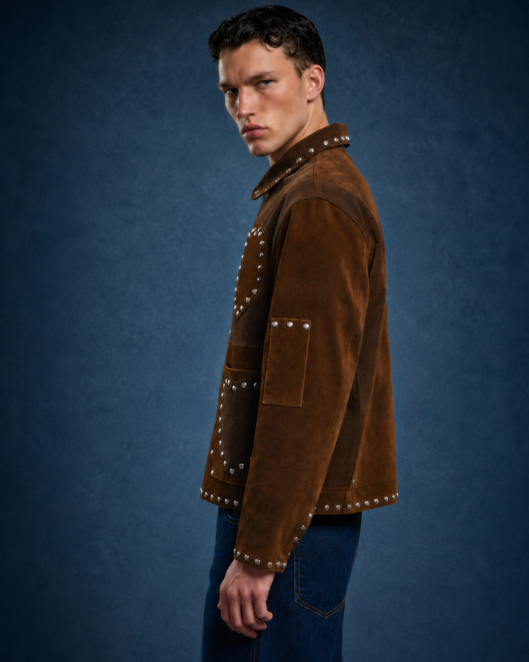 BillionaireZ Cowboy Hearts Suede Jacket