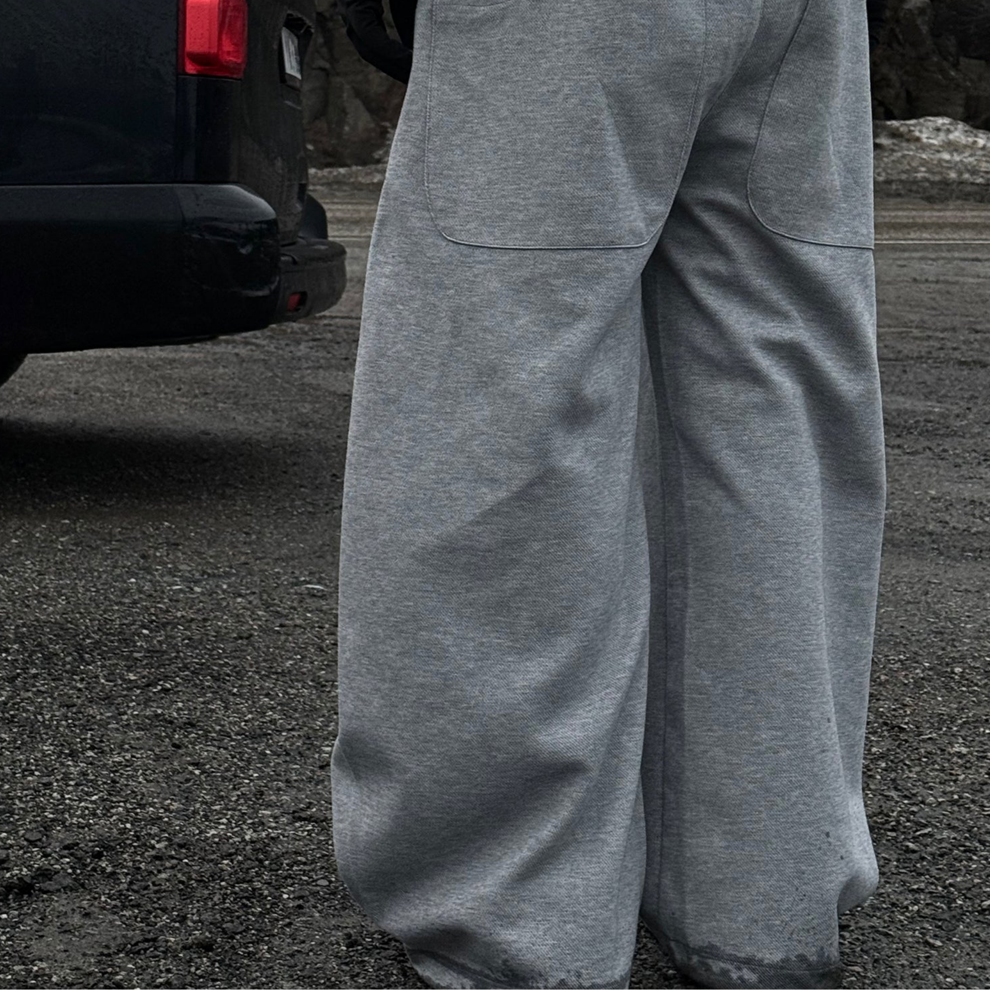 BillionaireZ Grey Icon Wide-Leg Joggers