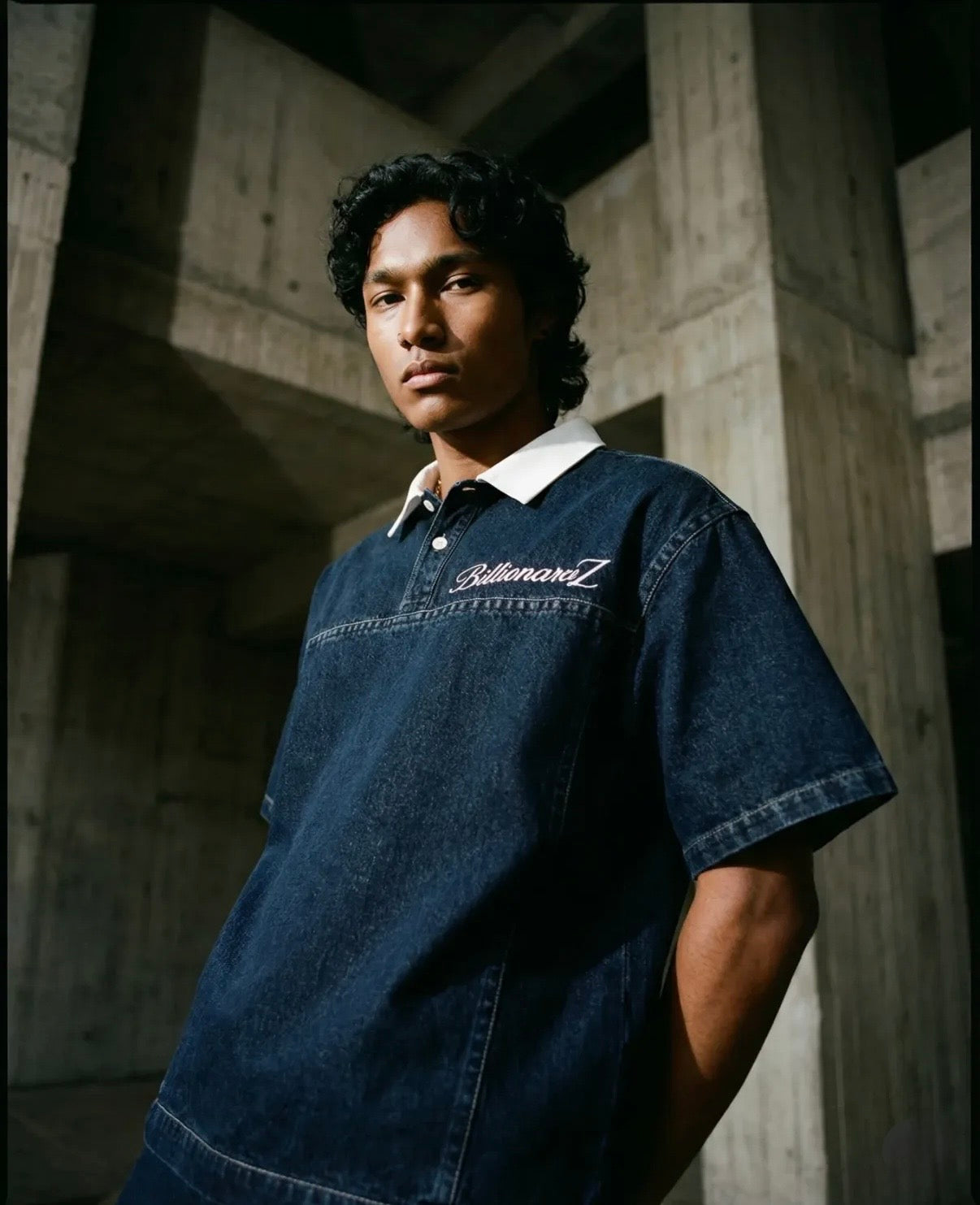 BillionaireZ Signature Denim Polo Tee