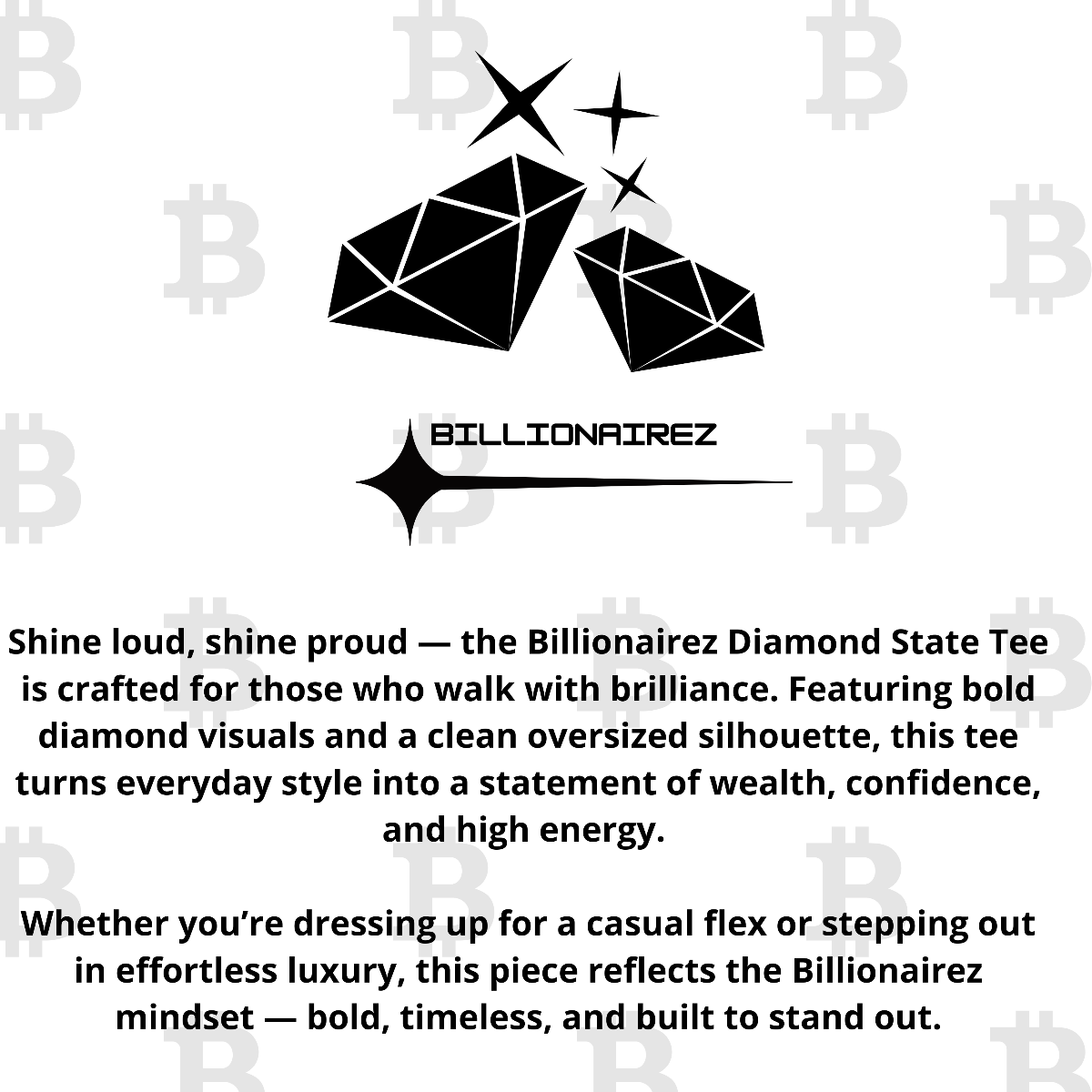 Billionairez Oversized Diamond State Tee