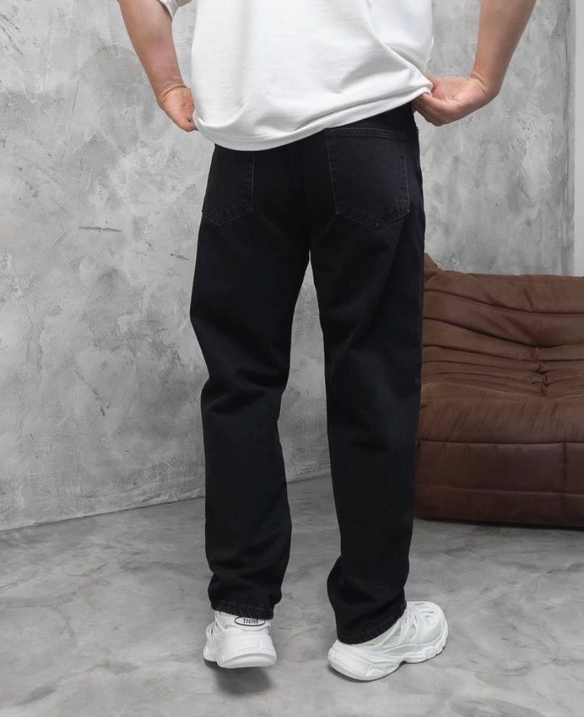 BillionaireZ Signature Relaxed-Fit Black Denim Jeans