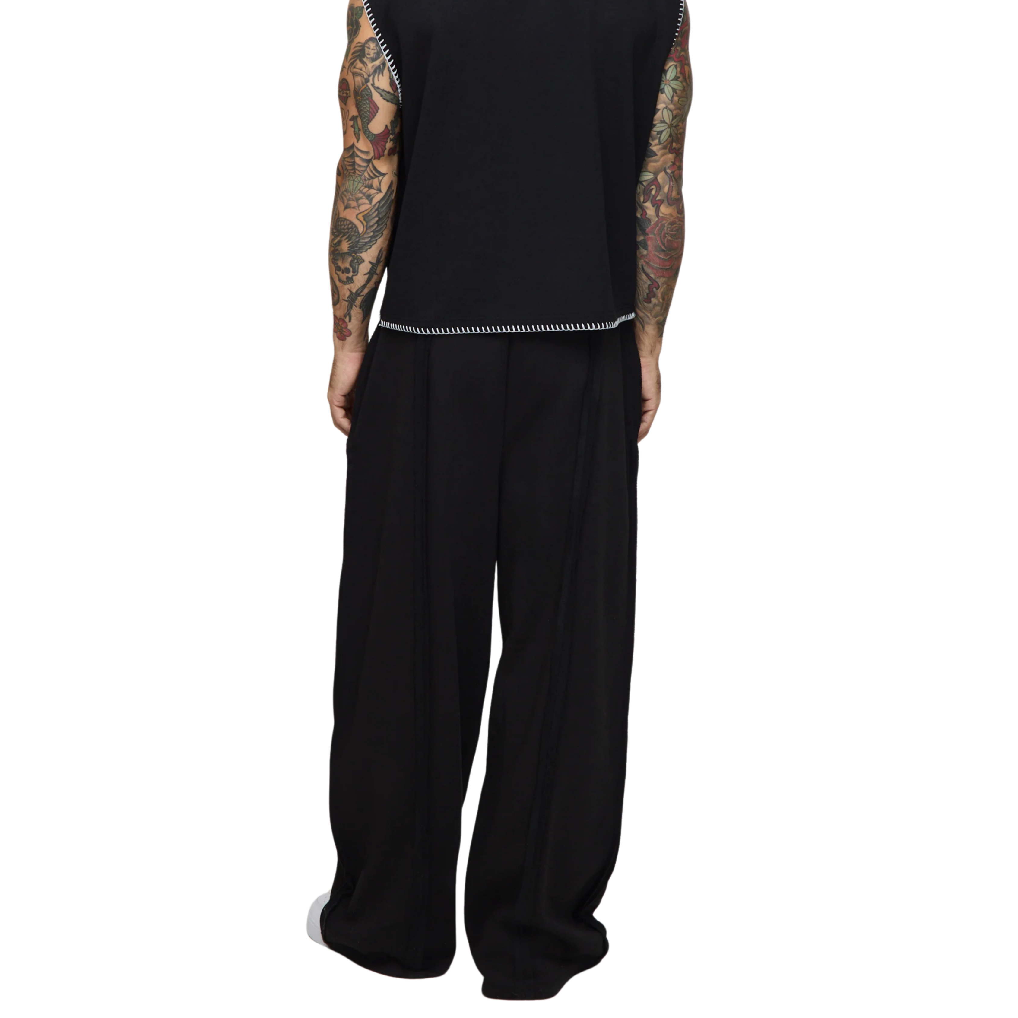 Cosmic Drift Oversized Joggers – Black
