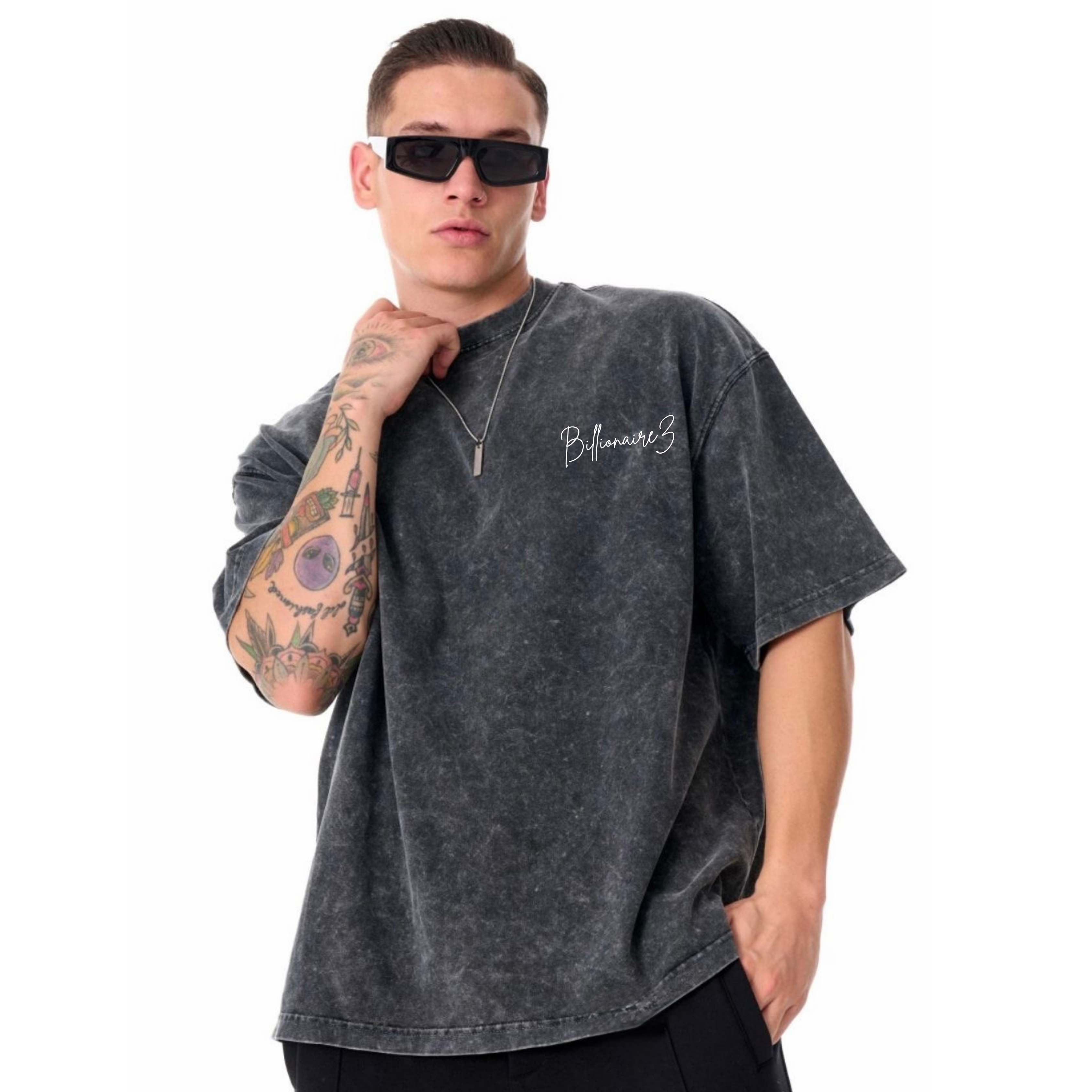 BillionaireZ Eclipse Oversized Tee (Acid Washed)