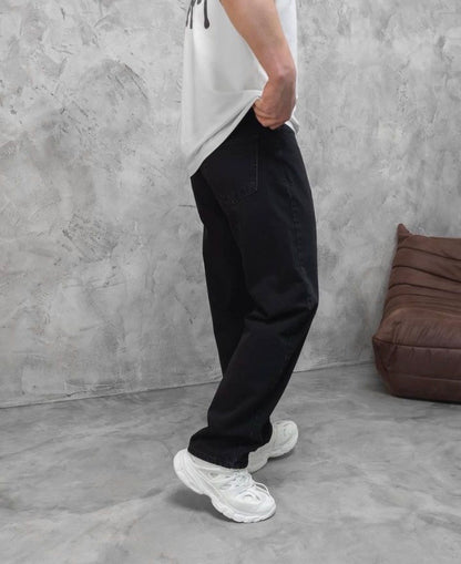 BillionaireZ Signature Relaxed-Fit Black Denim Jeans