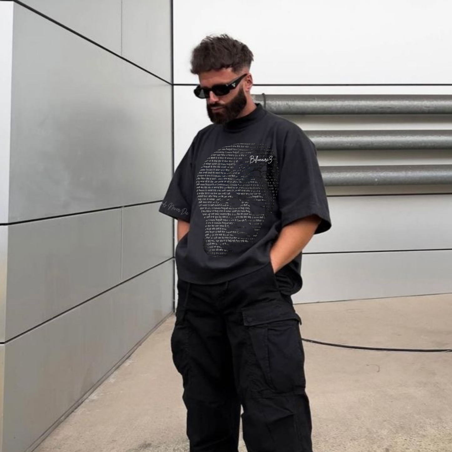 BillionaireZ Signed To God X Sidhu Moosewala Oversized Tee