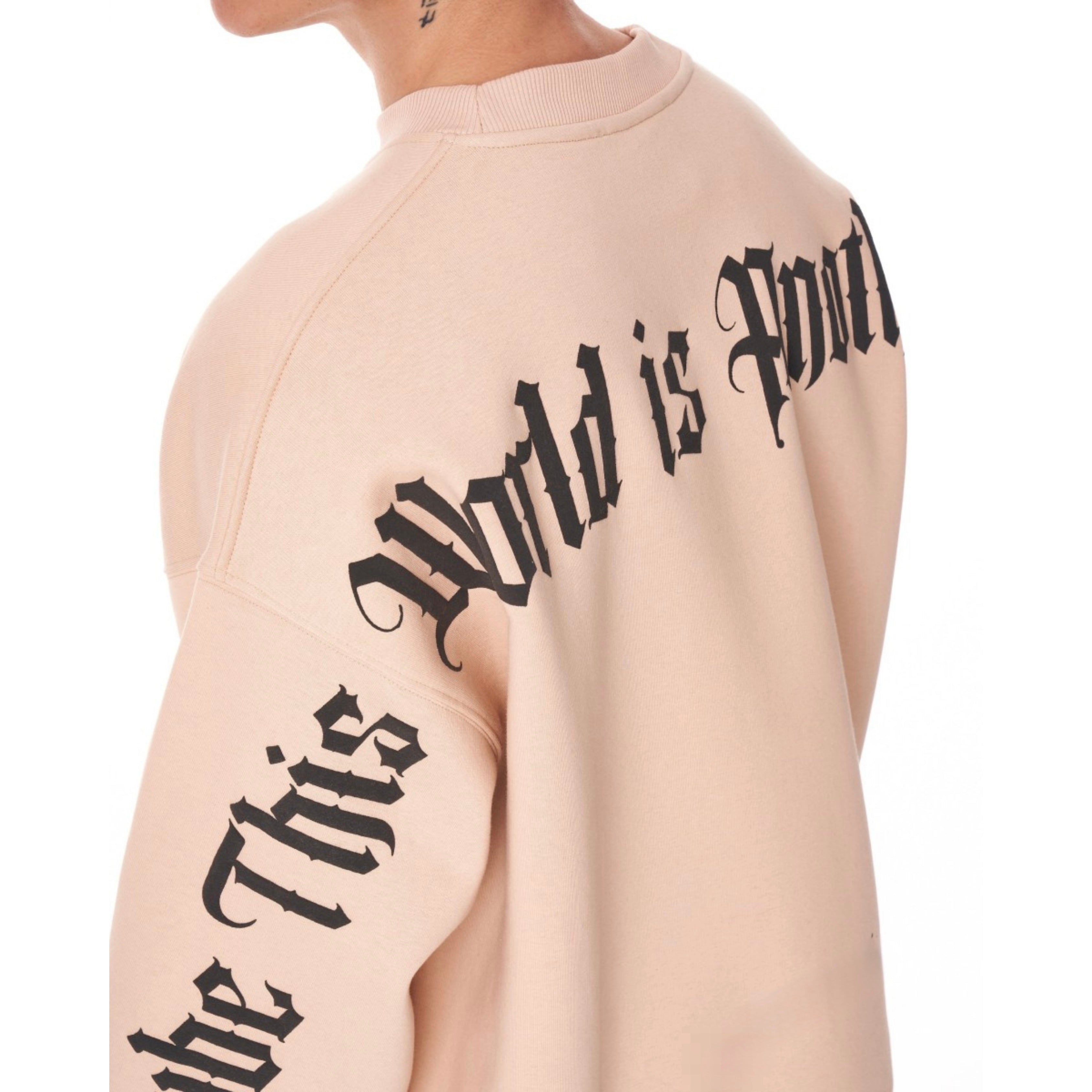 “Maybe This World is Other Planet’s Hell” Sweatshirt- Beige