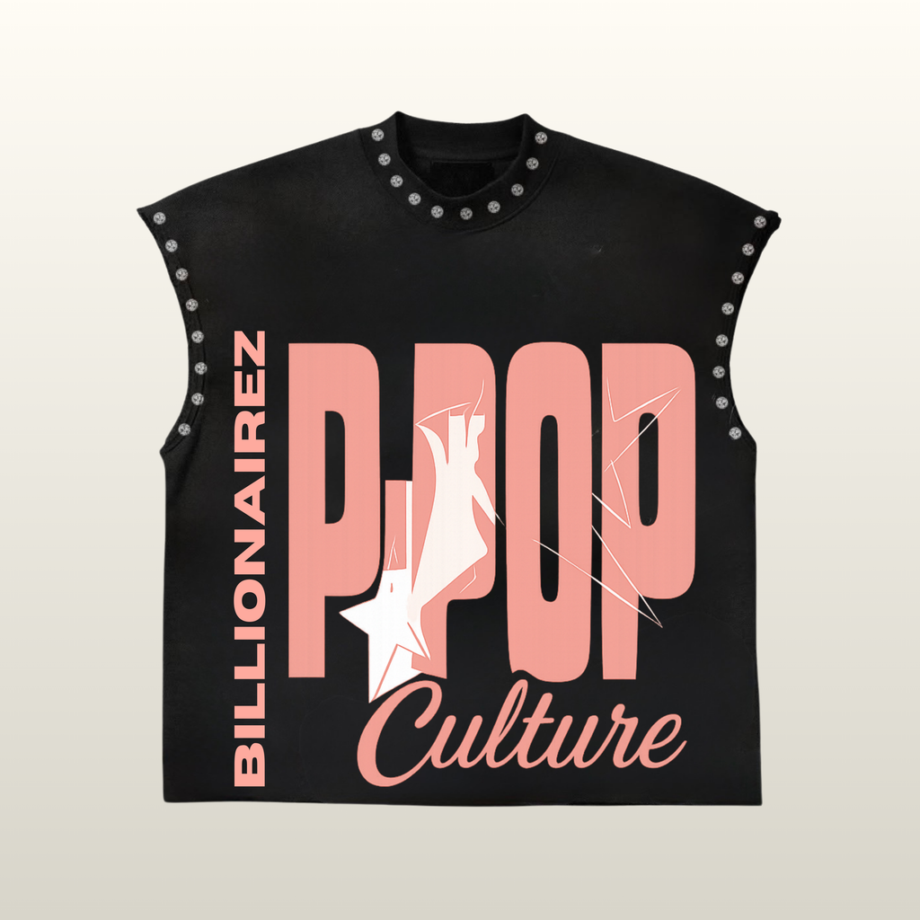 BillionaireZ® – P-POP CULTURE OVERSIZED STUDDED TANK