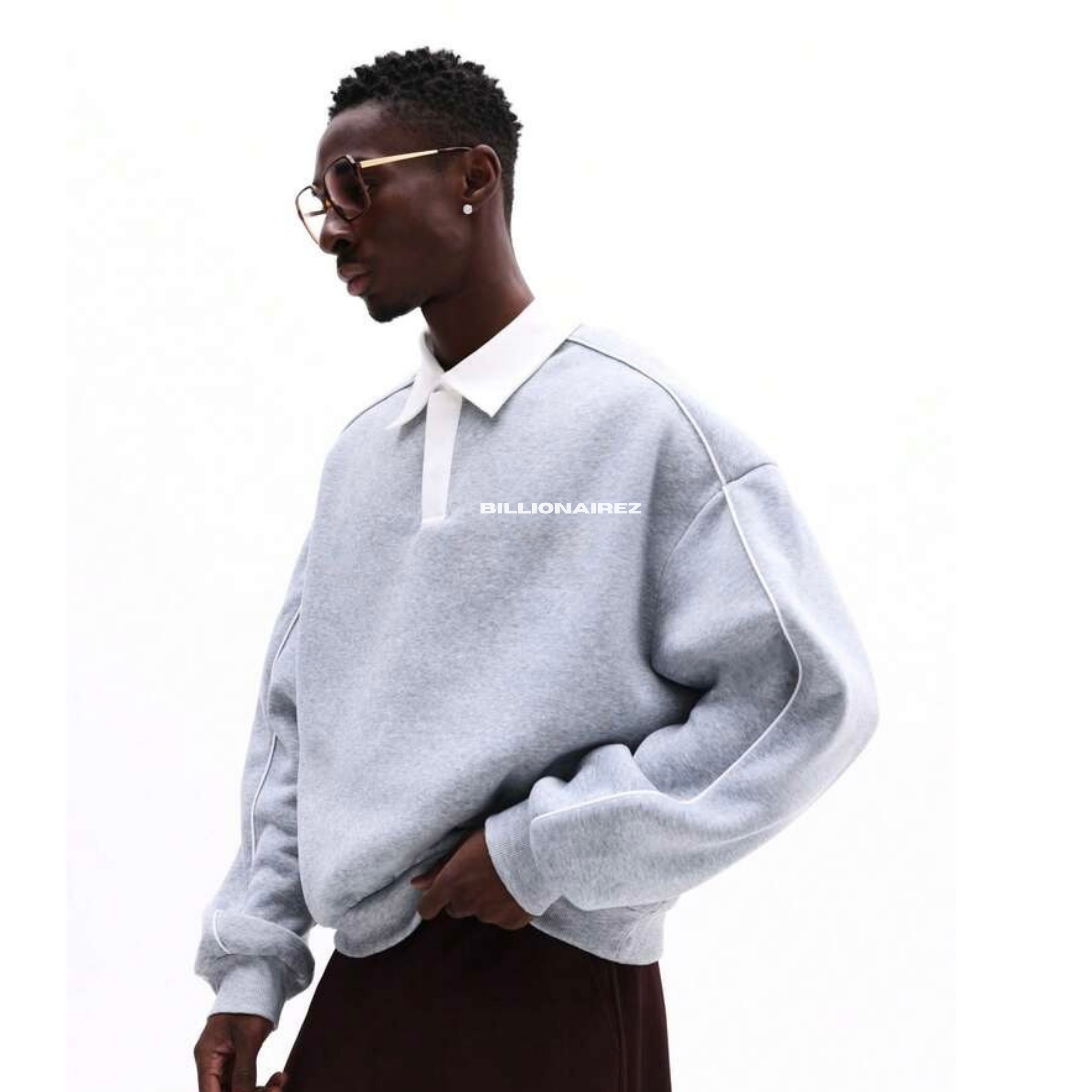 BillionaireZ Cloud Ash Polo Sweatshirt