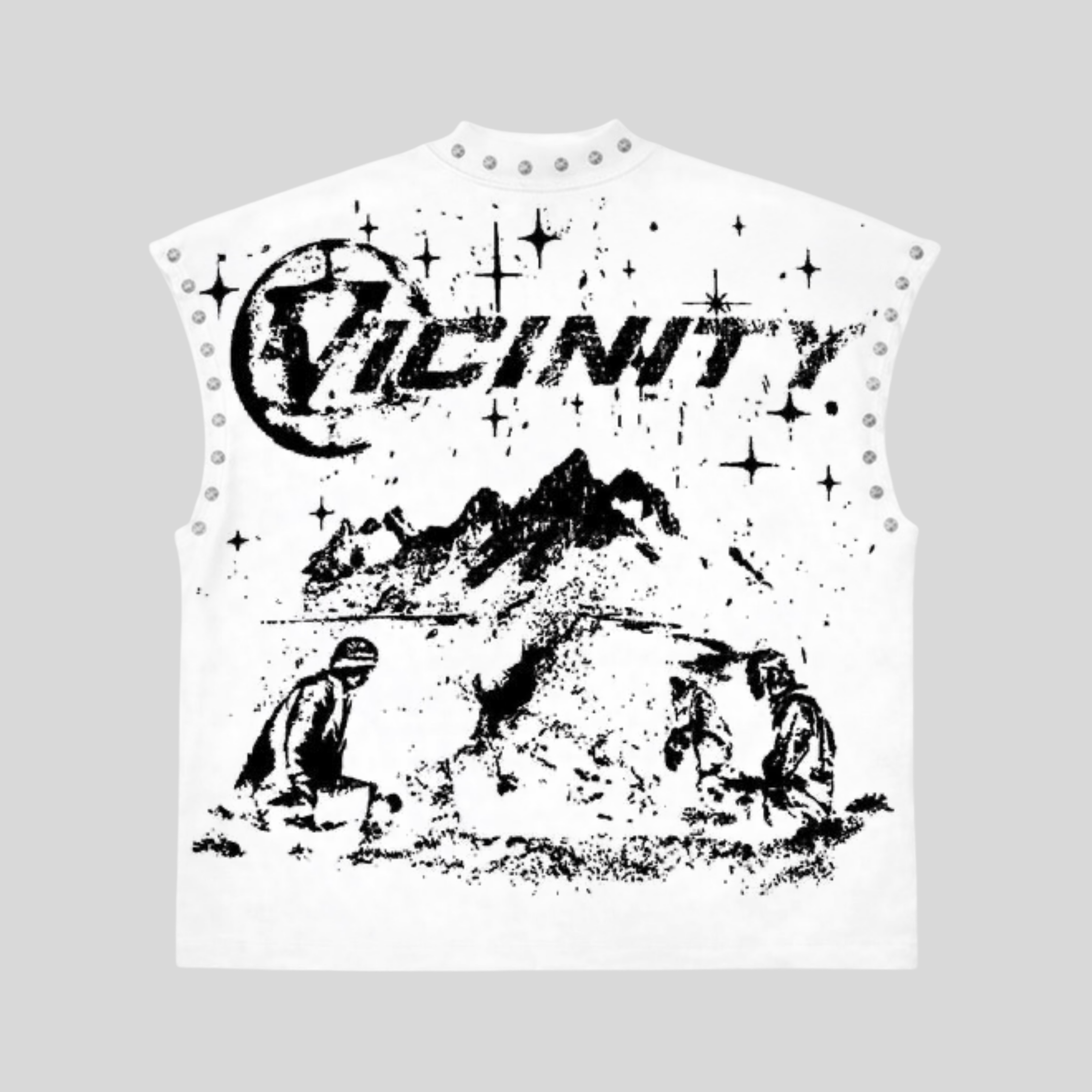 BillionaireZ “Celestial Authority” Studded Oversized Vest Tee