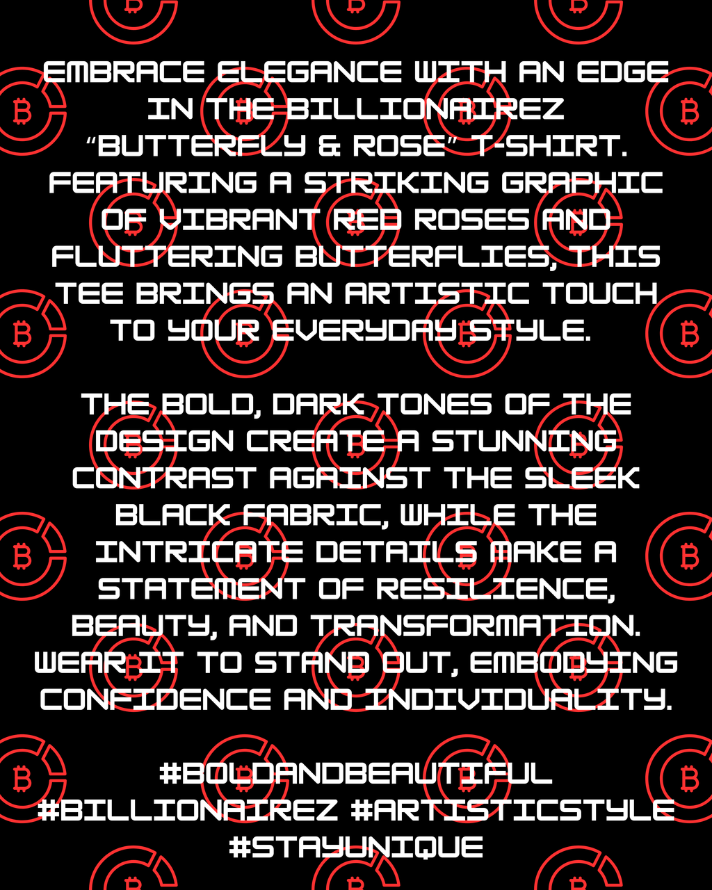 BillionaireZ “Butterfly & Rose” T-shirt