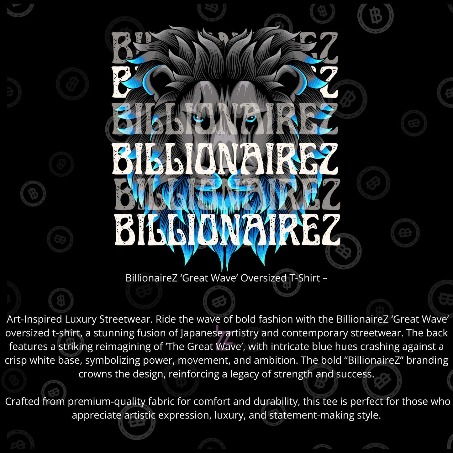 BillionaireZ ‘Great Wave’ Oversized T-Shirt