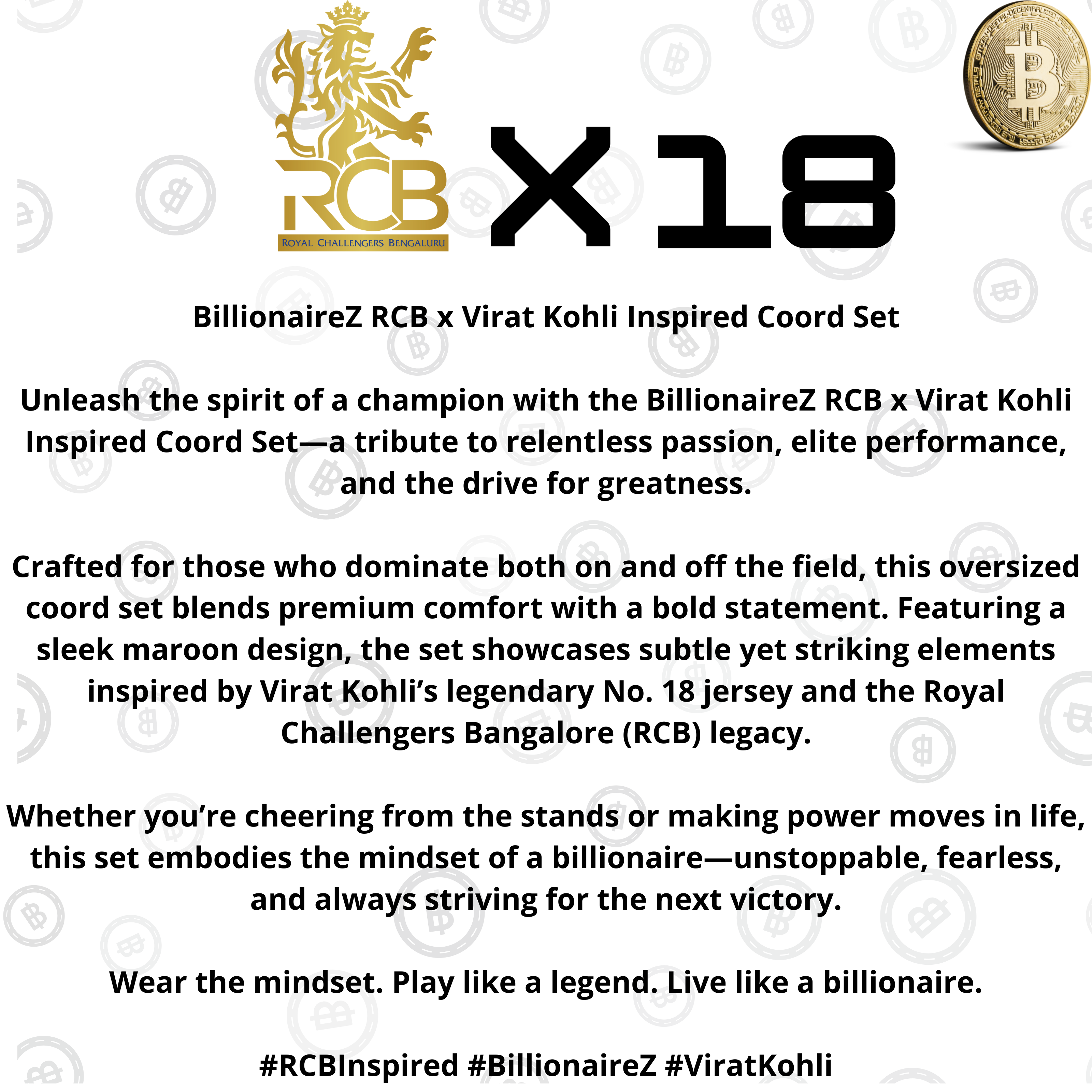 “My Money is on RCB” Oversized T-Shirt – BillionaireZ Sports Drop