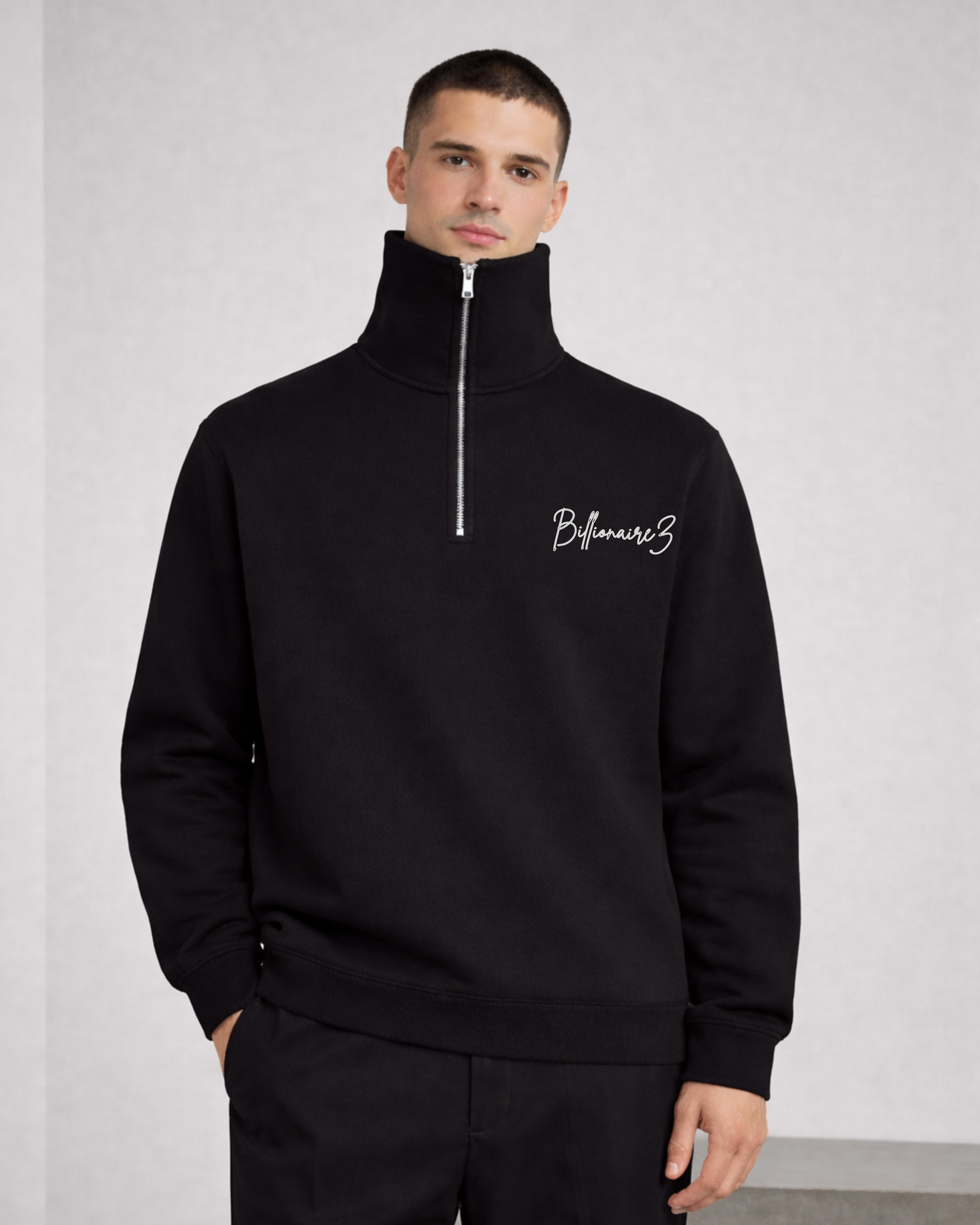 Midnight Authority Zip-Neck Sweatshirt