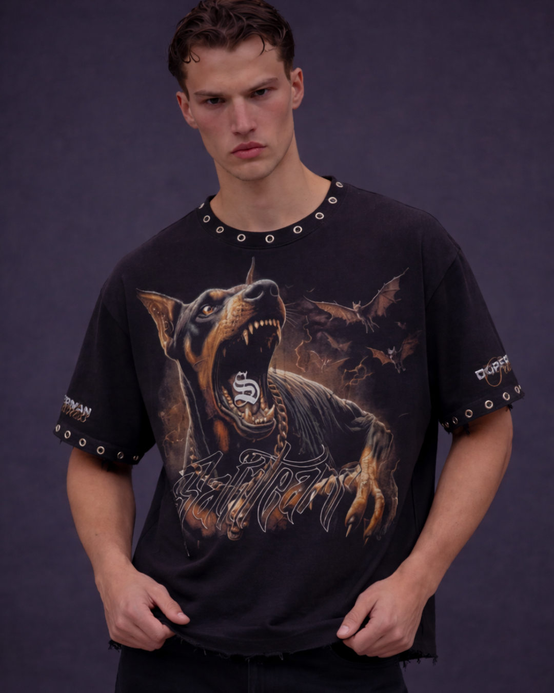 BillionaireZ Fearless Doberman Studded Tee