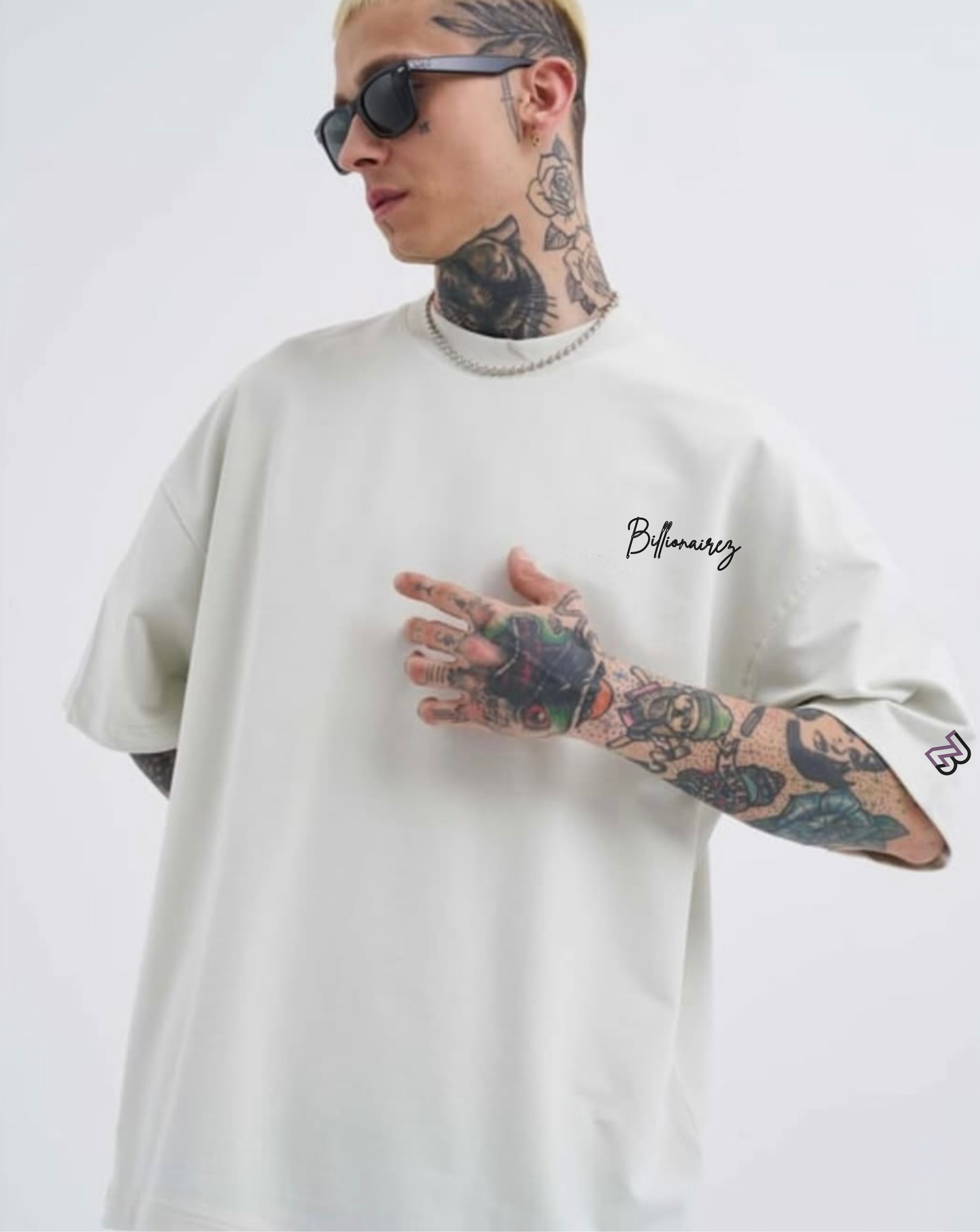 BillionaireZ Signature Oversized Tee- White