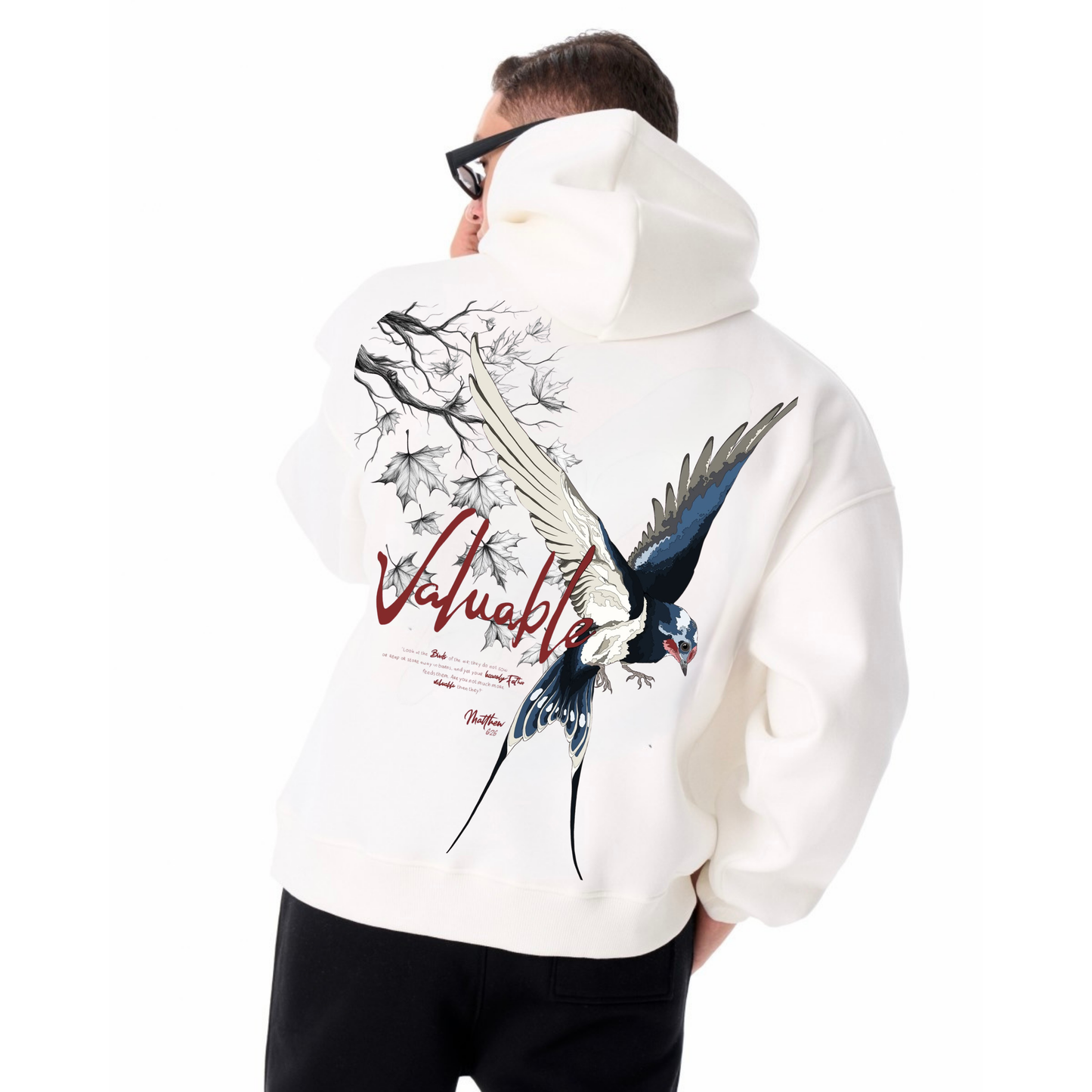 Valuable Wings Hoodie – White Edition