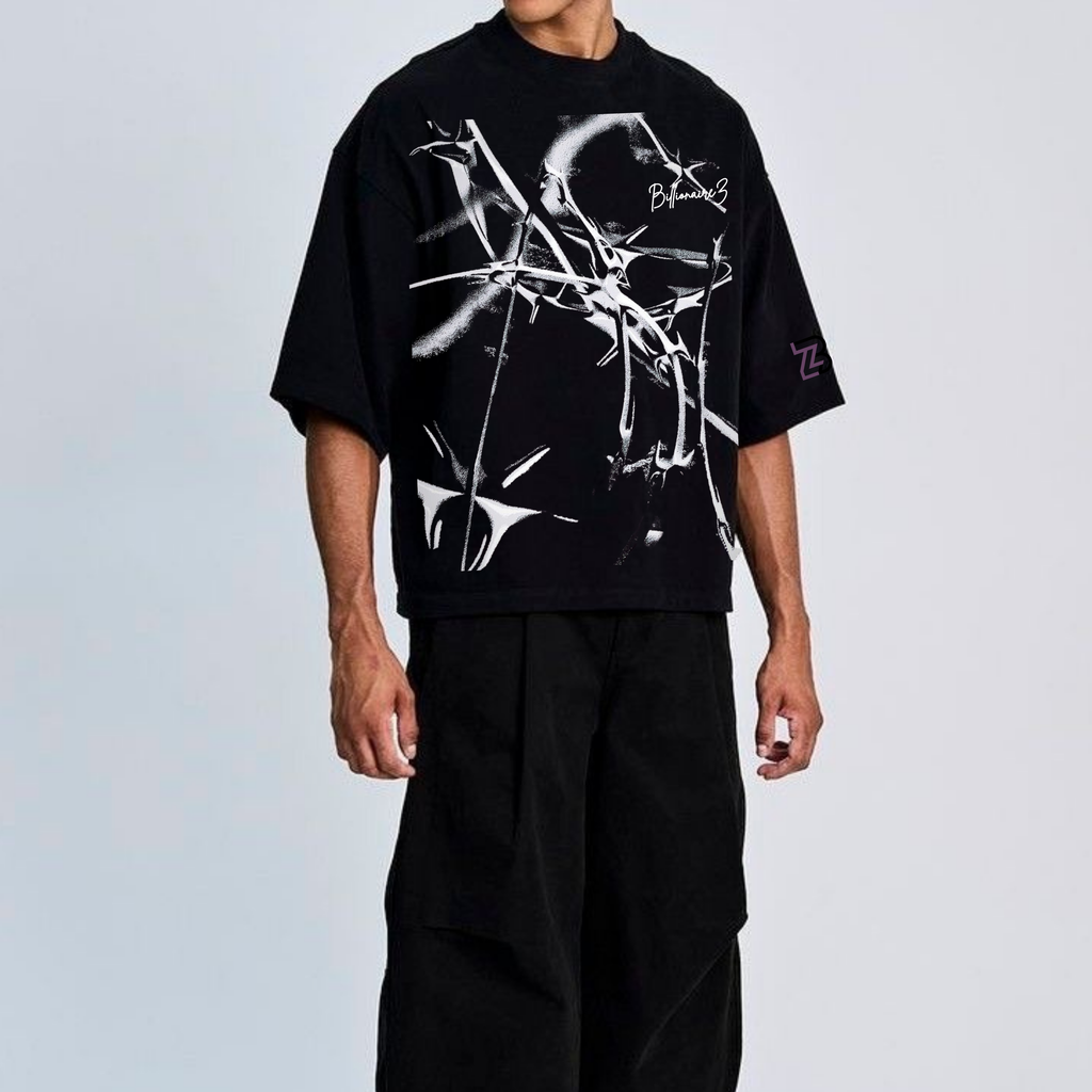 BillionaireZ “Barbed Reality” Oversized Tee