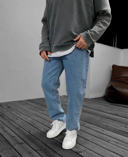 BillionaireZ Classic Light Blue Straight-Fit Denim Jeans