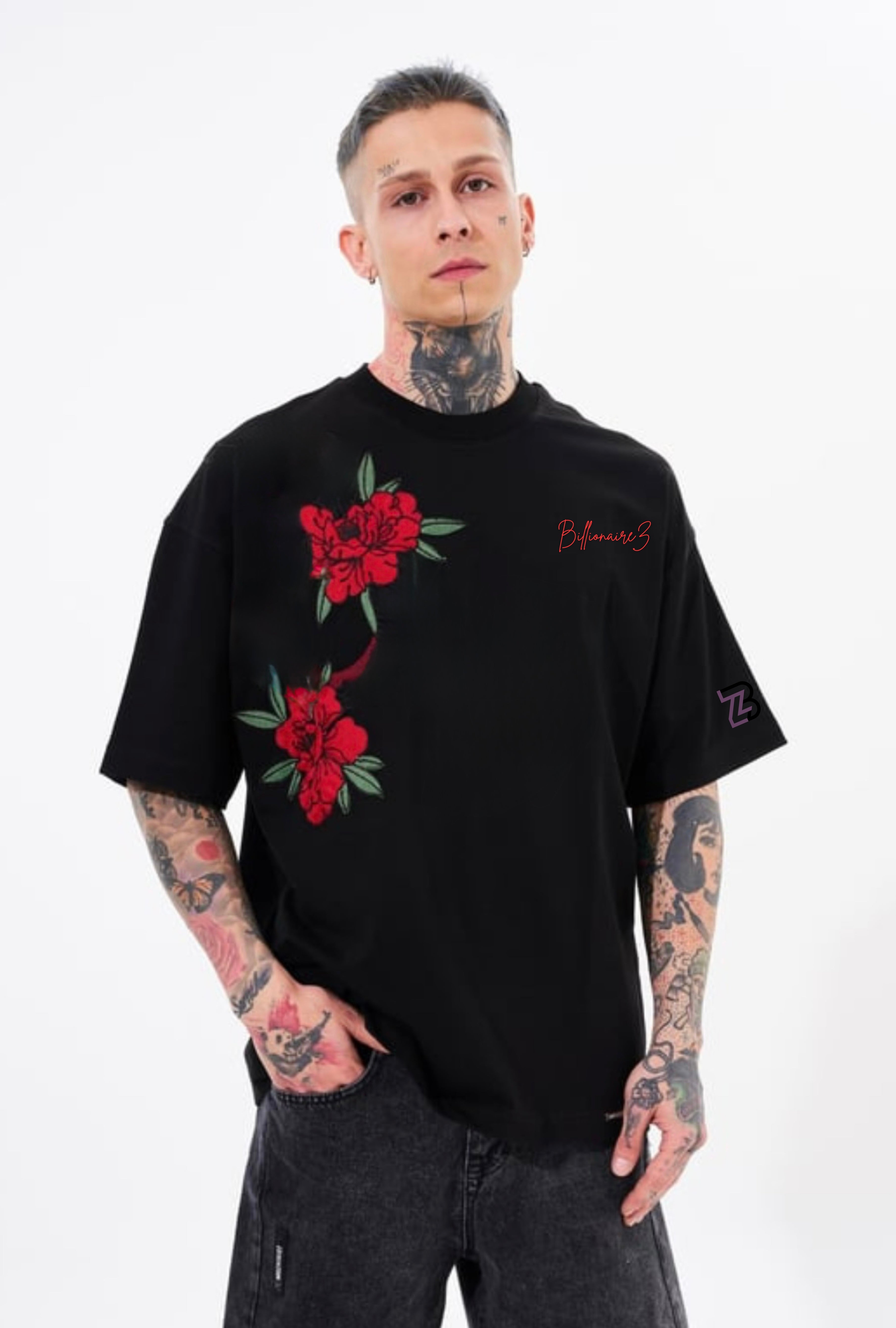 BillionaireZ Venom Bloom Oversized Tee