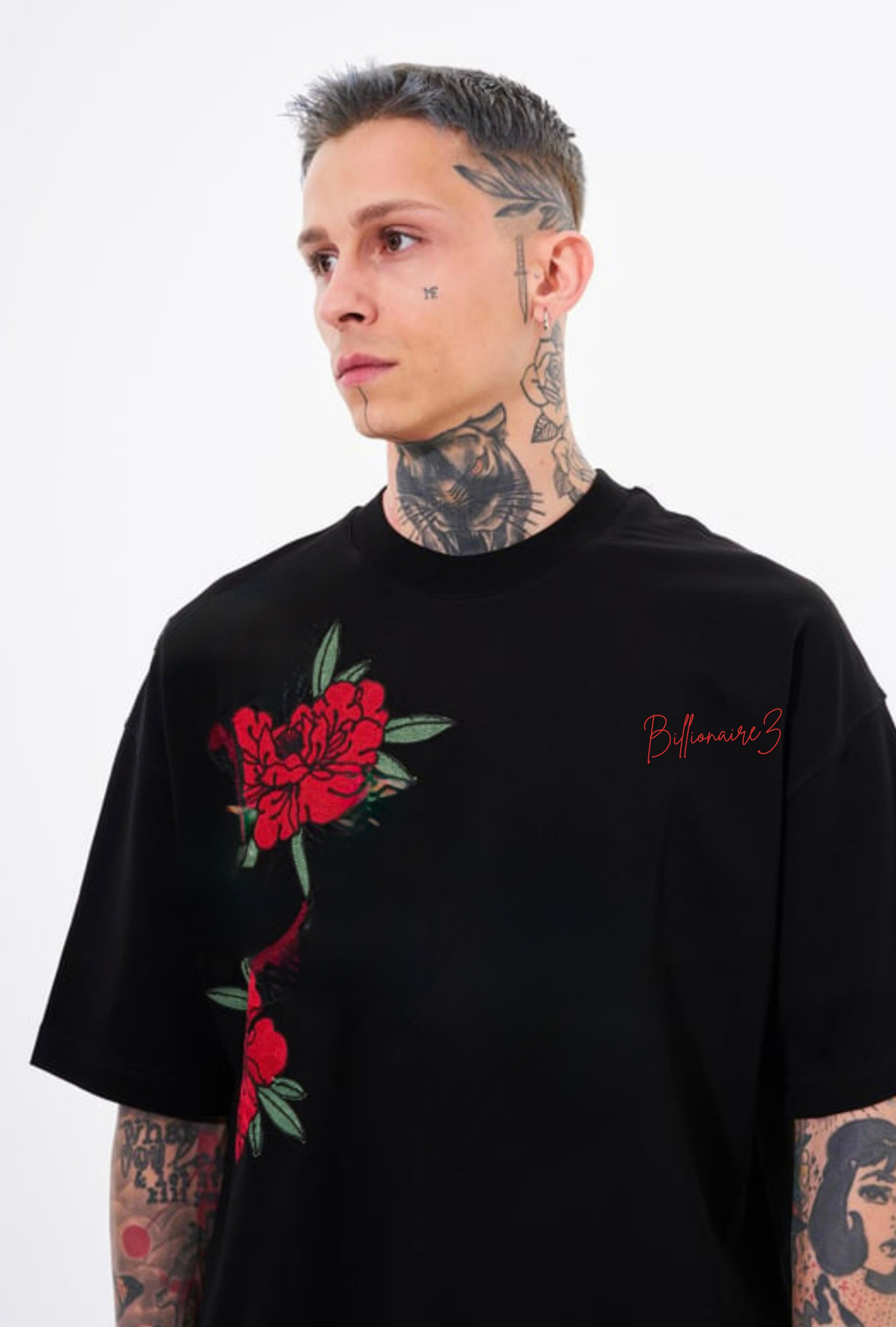 BillionaireZ Venom Bloom Oversized Tee
