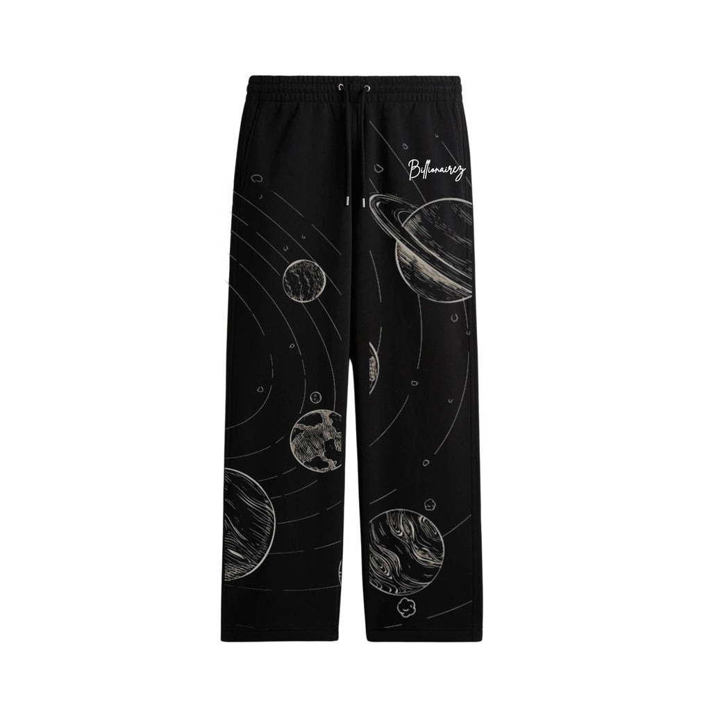 Cosmic Drift Oversized Joggers – Black