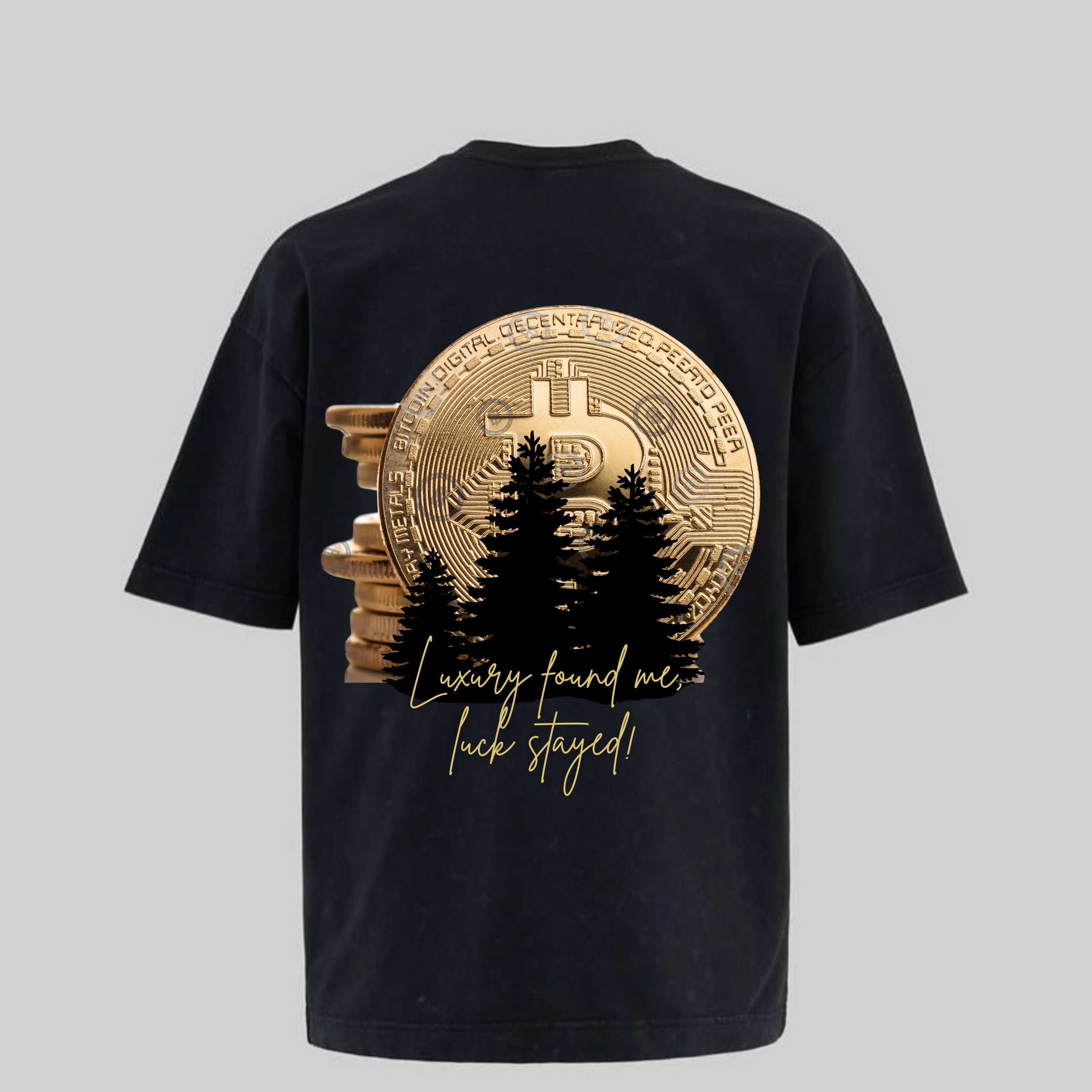 BillionaireZ Vault Edition®️ Gold Crypto Wealth Oversized T-Shirt – Limited Edition