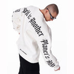 “Maybe This World is Other Planet’s Hell” Sweatshirt- White