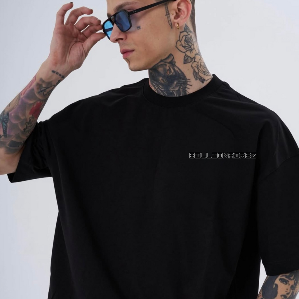 BillionaireZ Supreme Oversized T-Shirt – Onyx Black