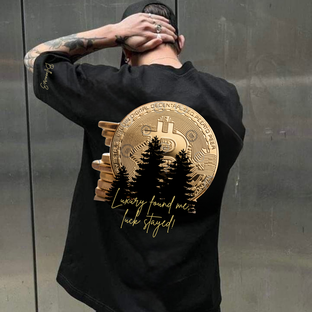 BillionaireZ Vault Edition®️ Gold Crypto Wealth Oversized T-Shirt – Limited Edition