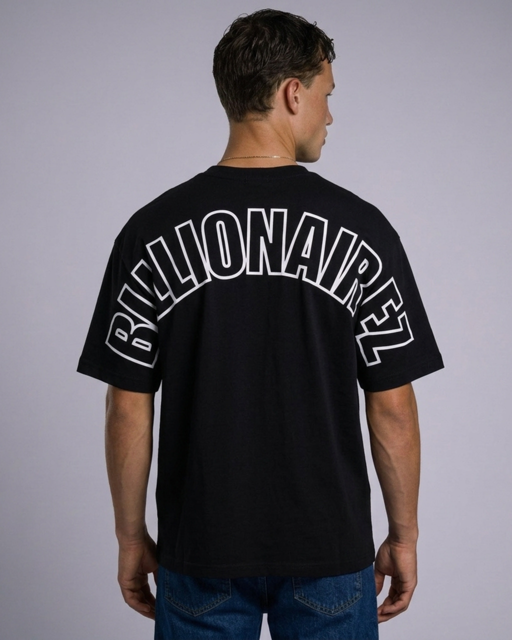 Noir Form Oversized Tee Back Emblem