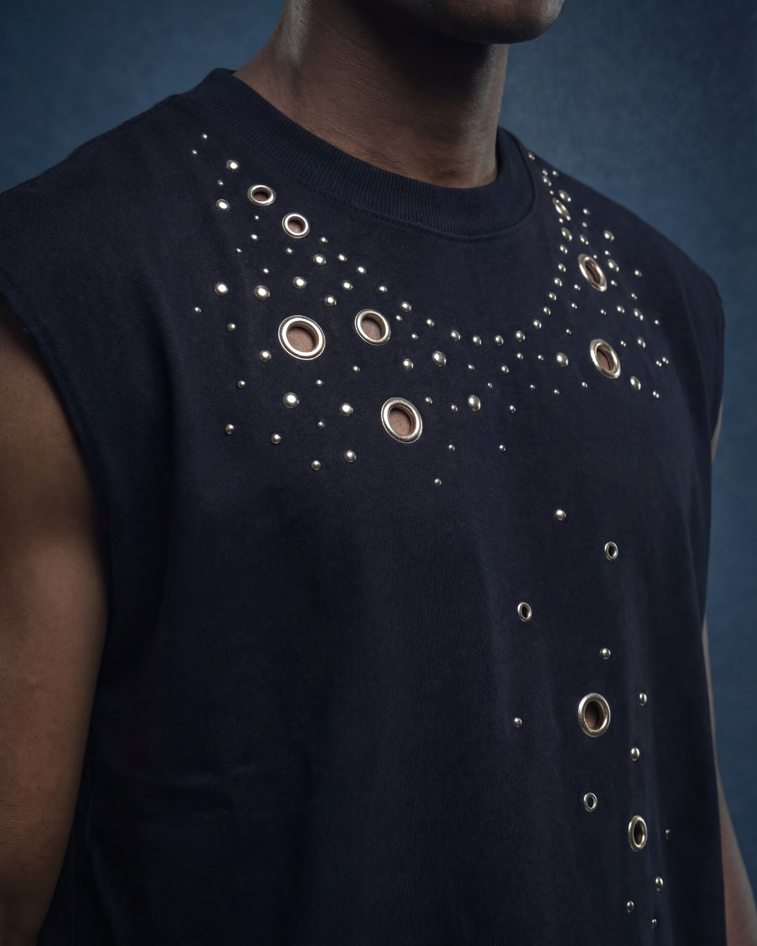 Midnight Rebel Studded Tank