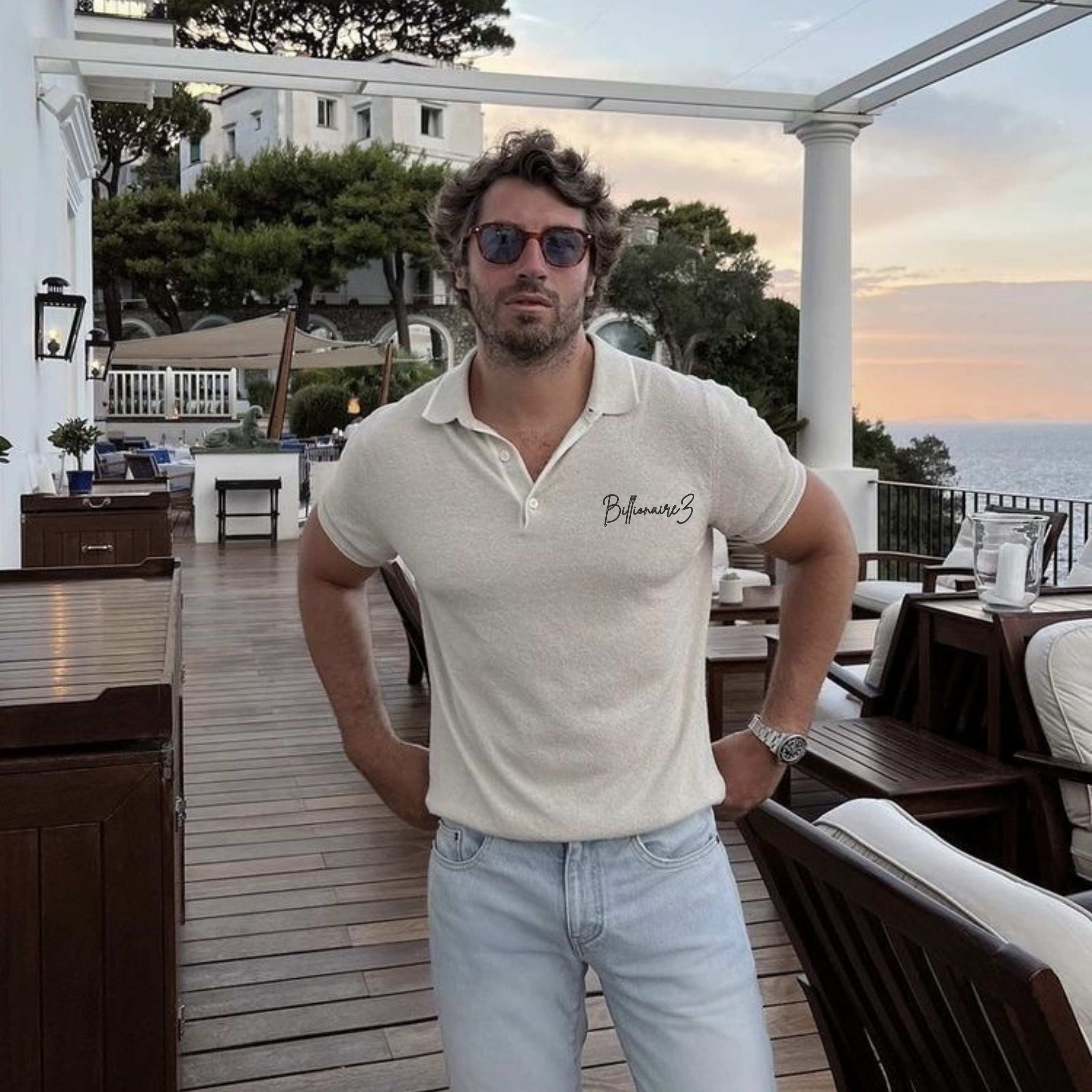 BillionaireZ Heritage Polo- Off White