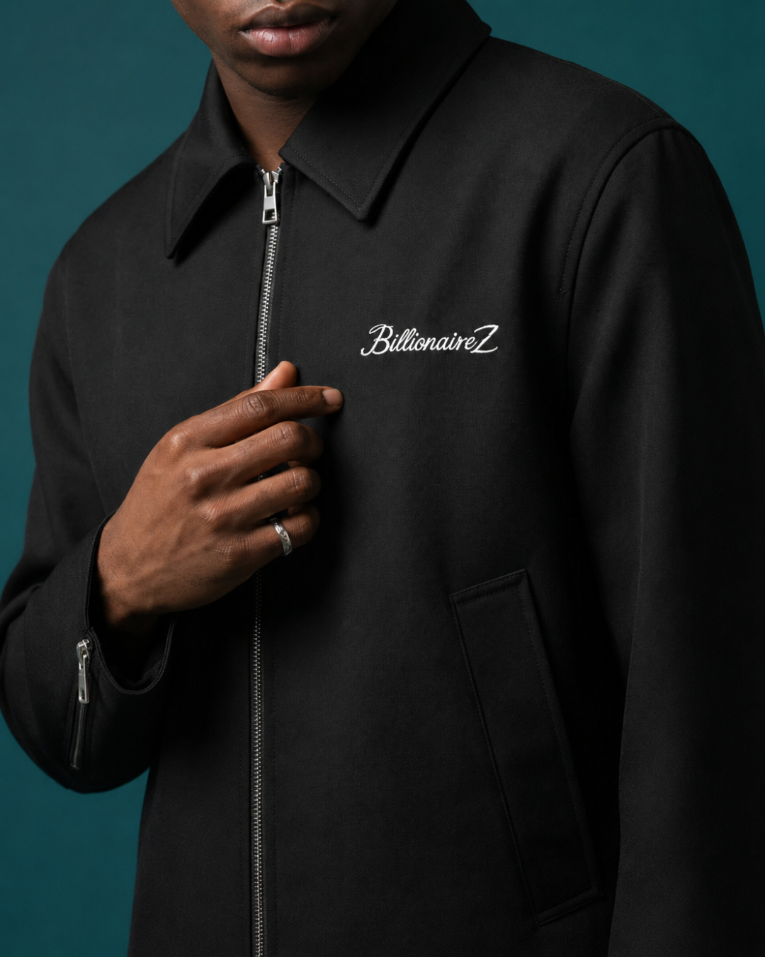 BillionaireZ Noir Authority Zip Jacket